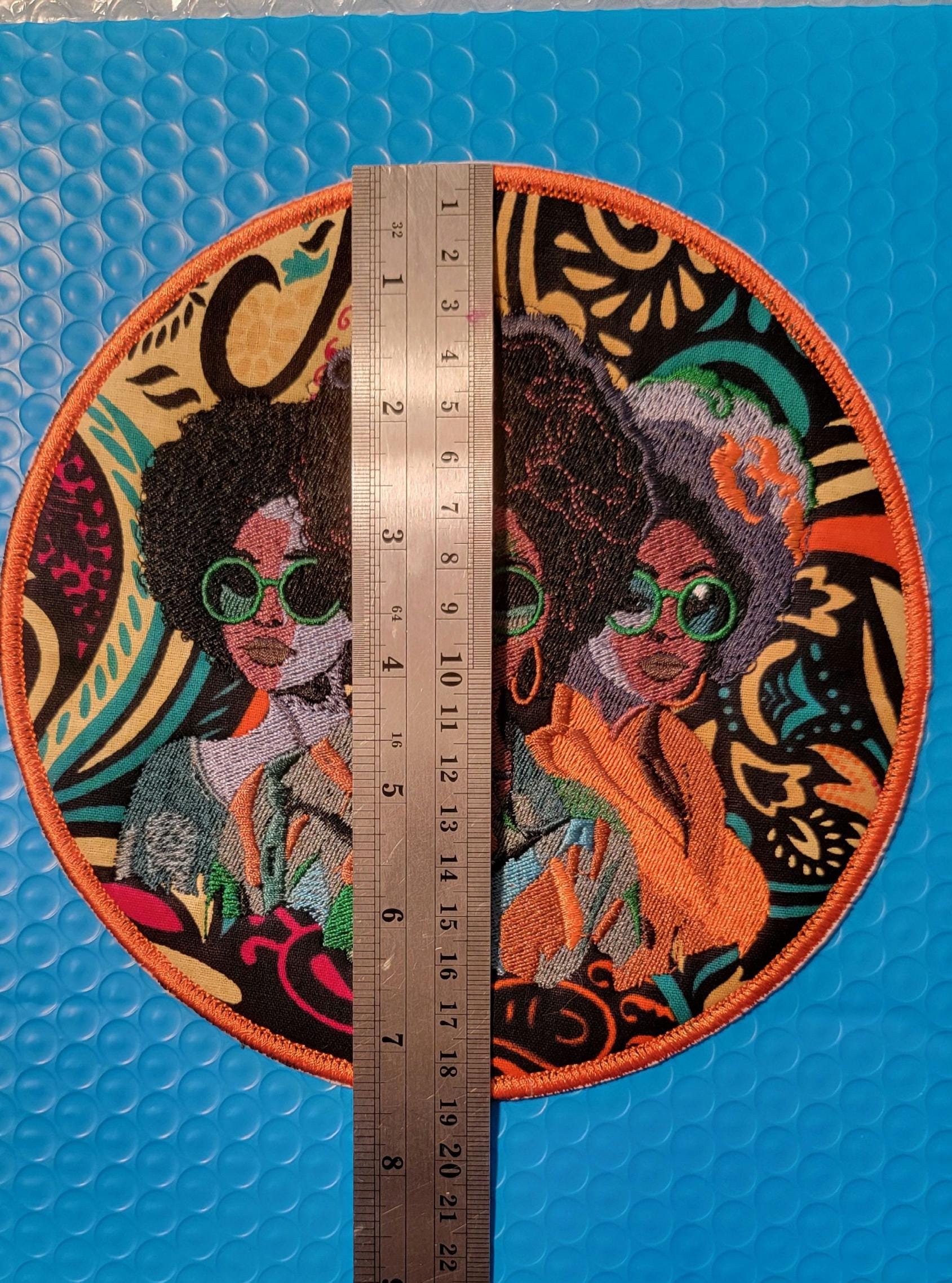 African American Black Sisters Patch, Black Women Abstract, Black Girl Magic, Afrocentric Patch, Brown Skin Girl Patches, Afro Woman Sew-on