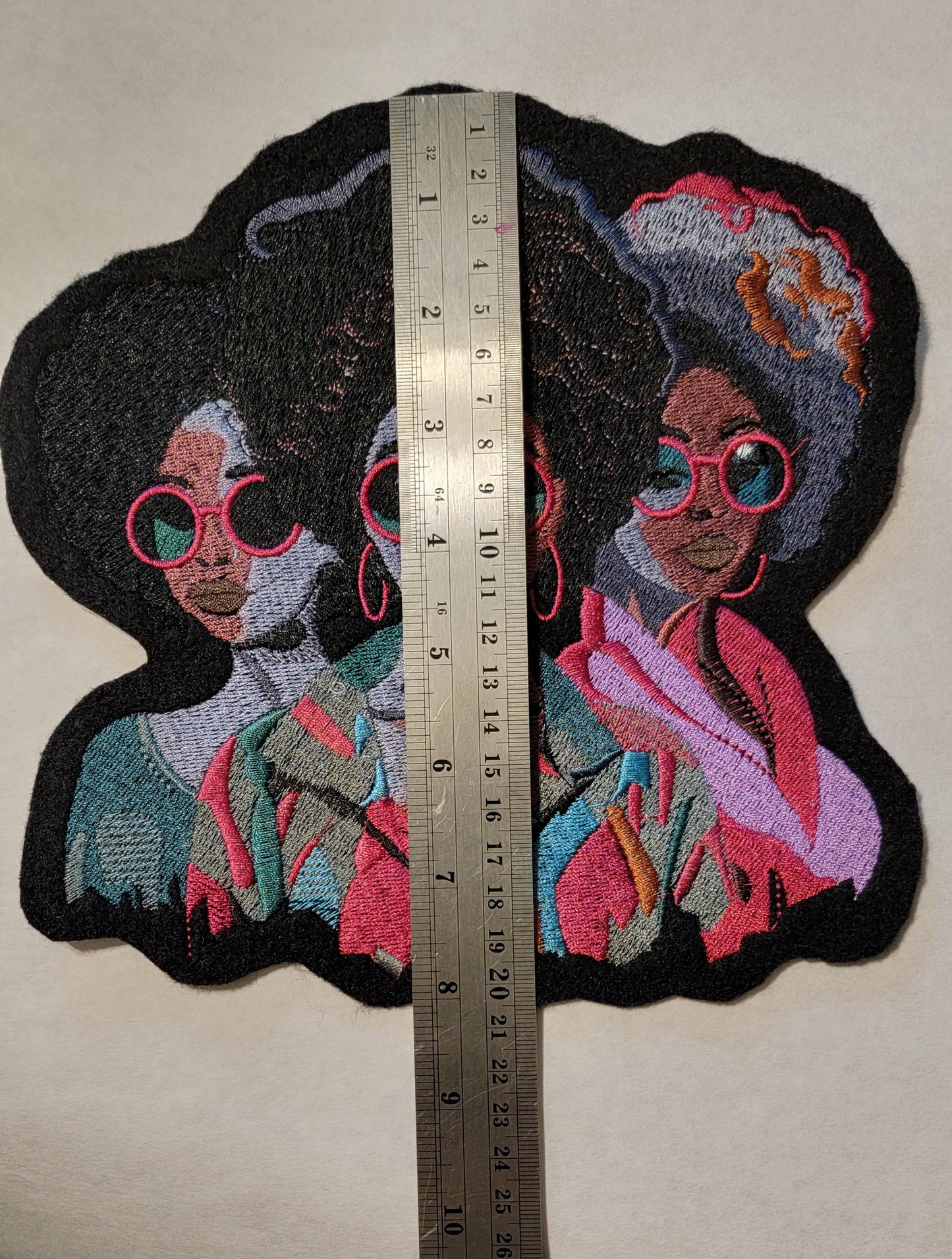 African American Black Sisters Patch, Black Women Abstract, Blm, Afrocentric Patches, Black Girl Magic Patches, Afro Woman Sew-on Patch