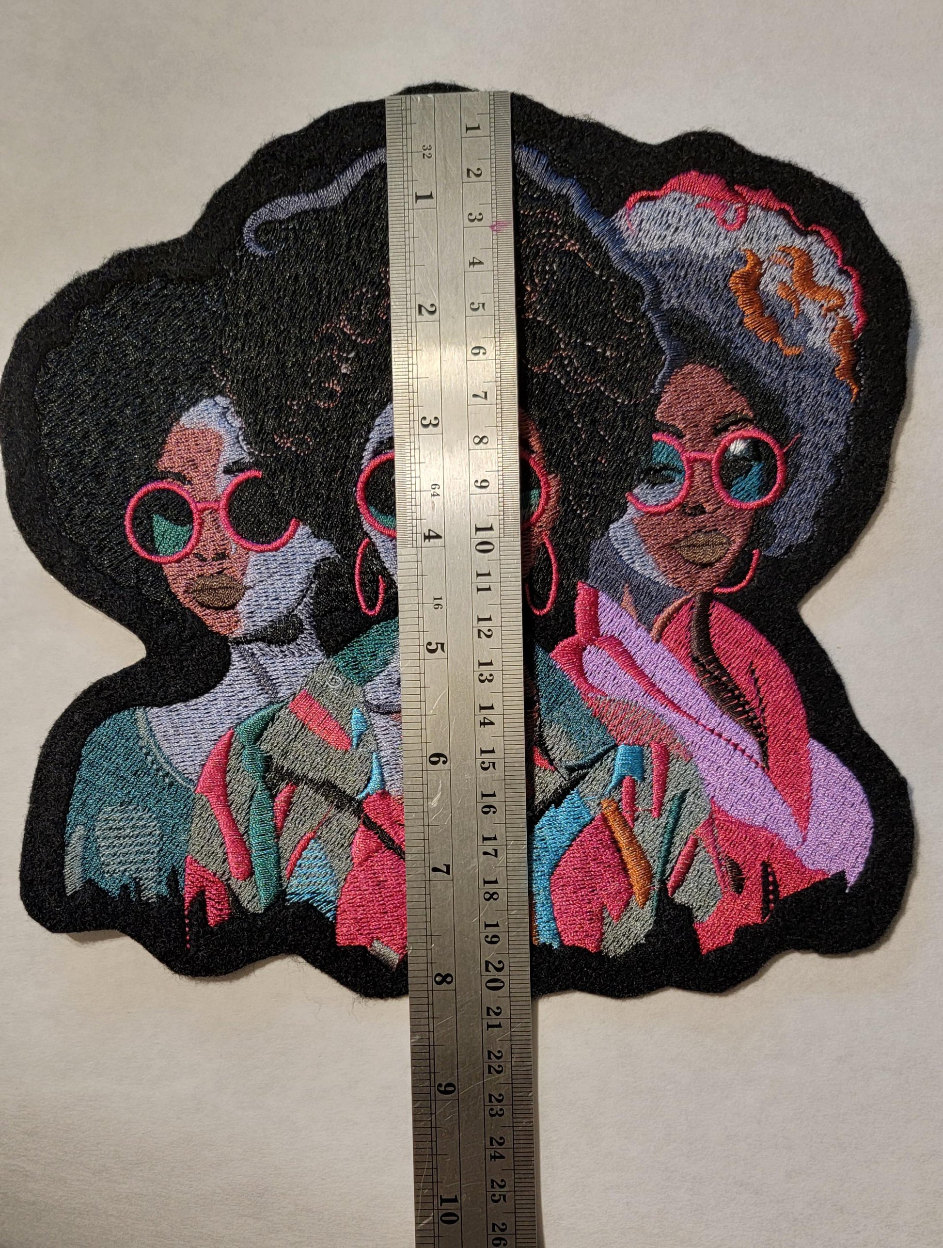 African American Black Sisters Patch, Black Women Abstract, Blm, Afrocentric Patches, Black Girl Magic Patches, Afro Woman Sew-on Patch