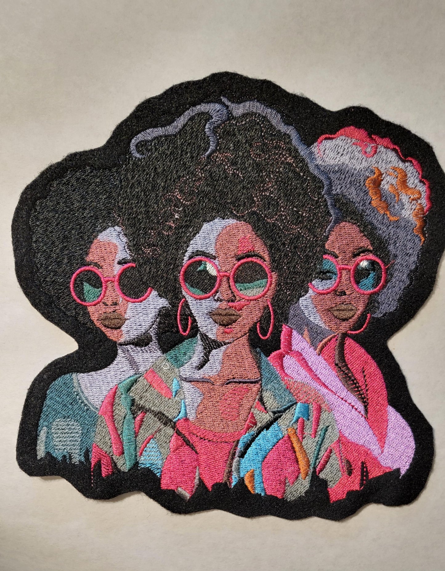 African American Black Sisters Patch, Black Women Abstract, Blm, Afrocentric Patches, Black Girl Magic Patches, Afro Woman Sew-on Patch