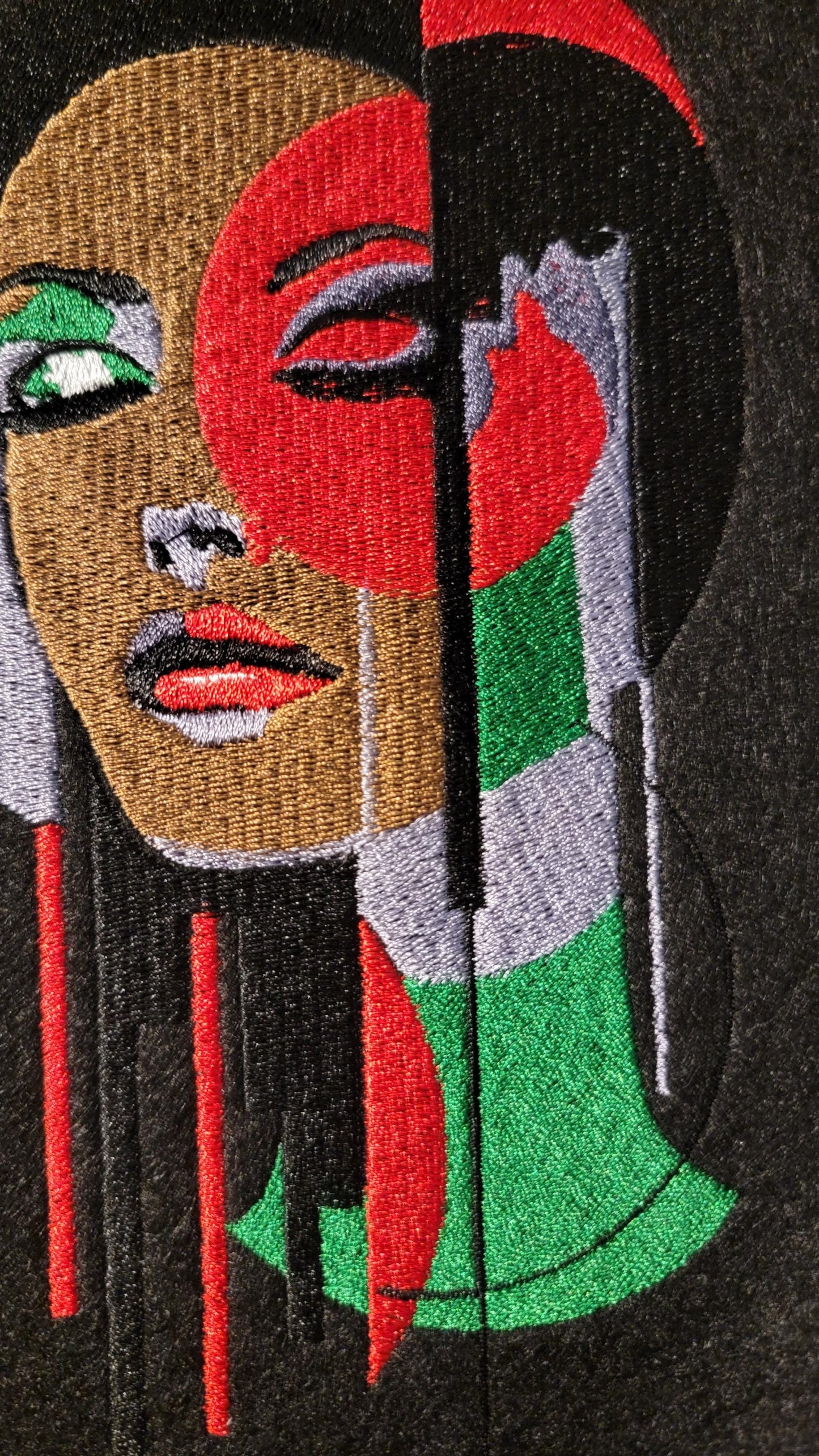 Black African American Abstract Woman Tapestry