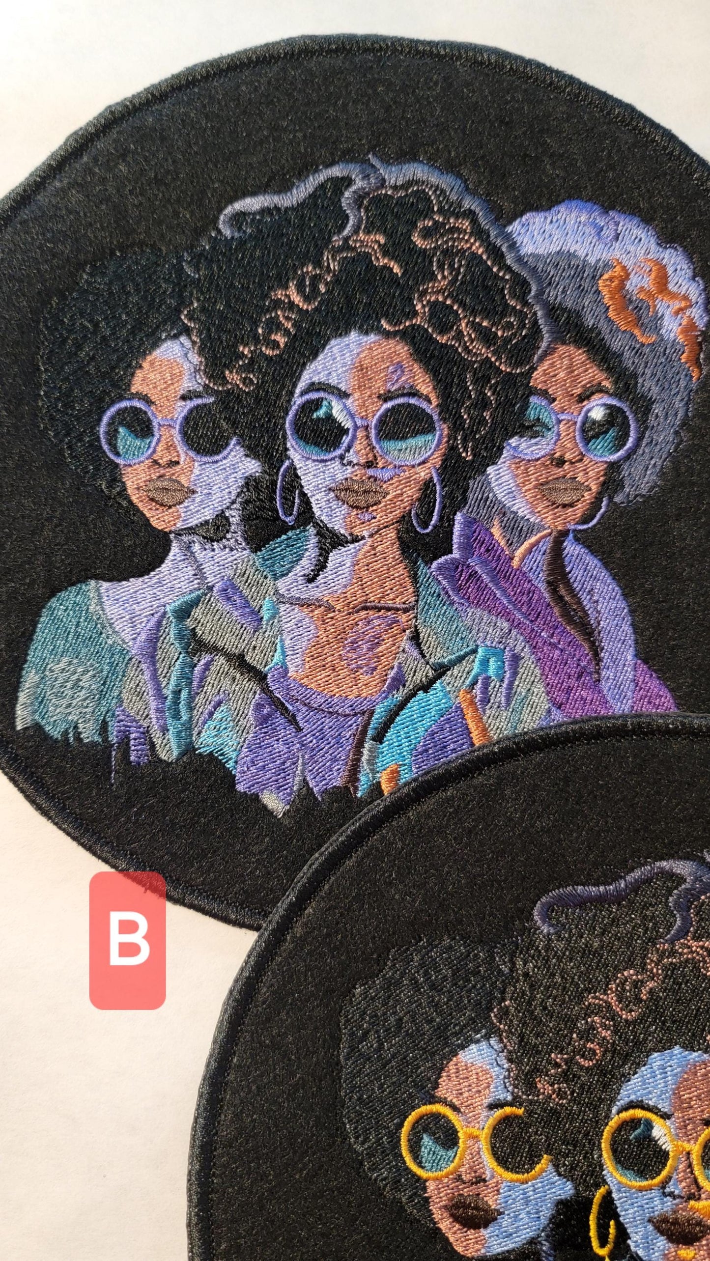 African American Black Sisters Patch, Black Women Abstract, Black Girl Magic, Afrocentric Patch, Brown Skin Girl Patches, Afro Woman Sew-on