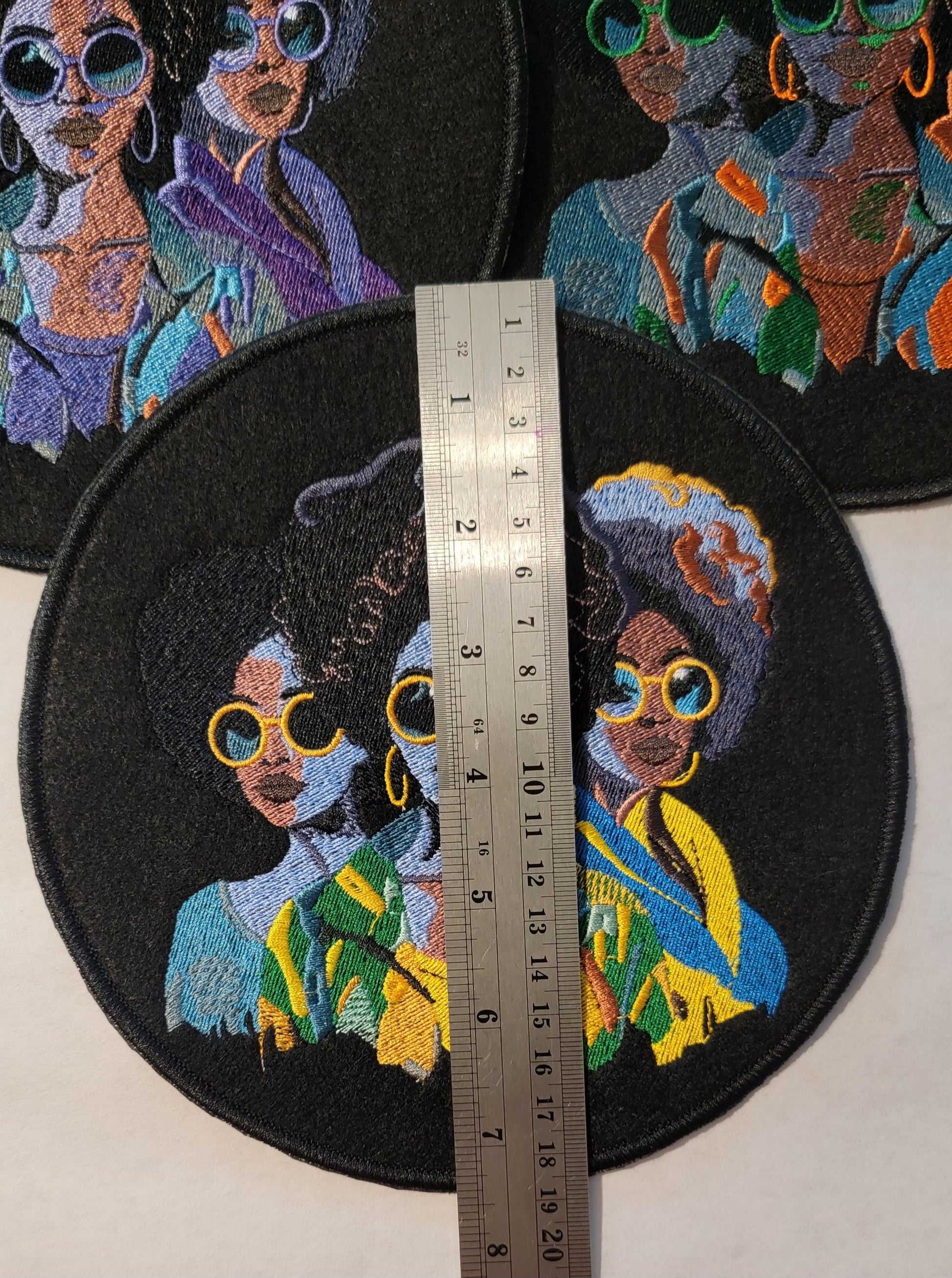 African American Black Sisters Patch, Black Women Abstract, Black Girl Magic, Afrocentric Patch, Brown Skin Girl Patches, Afro Woman Sew-on
