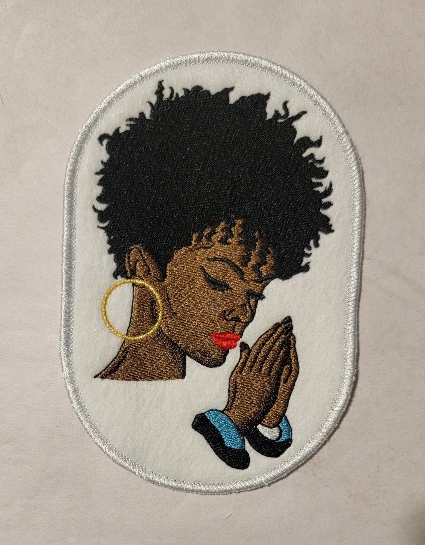 Praying. Praying Mom, Sister, Aunt, Cousin, and, Friend. Praying Hands Patch,