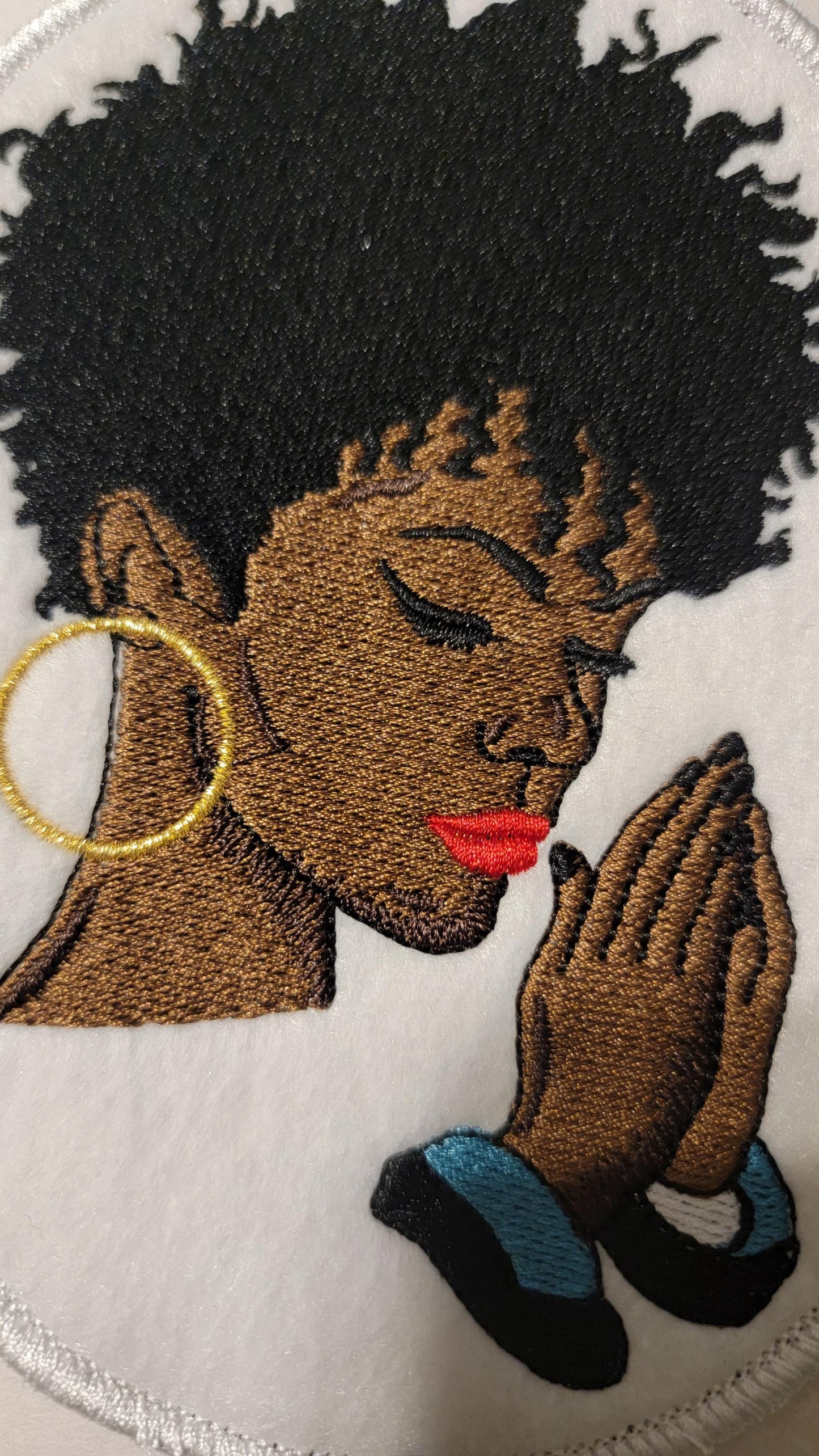 Praying. Praying Mom, Sister, Aunt, Cousin, and, Friend. Praying Hands Patch,