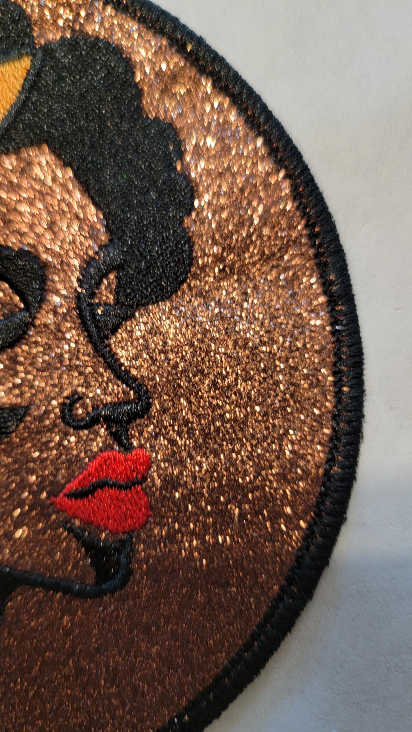 Woman's Abstract, African American Face Mask Patch, Black Women, Black Cultural Patches