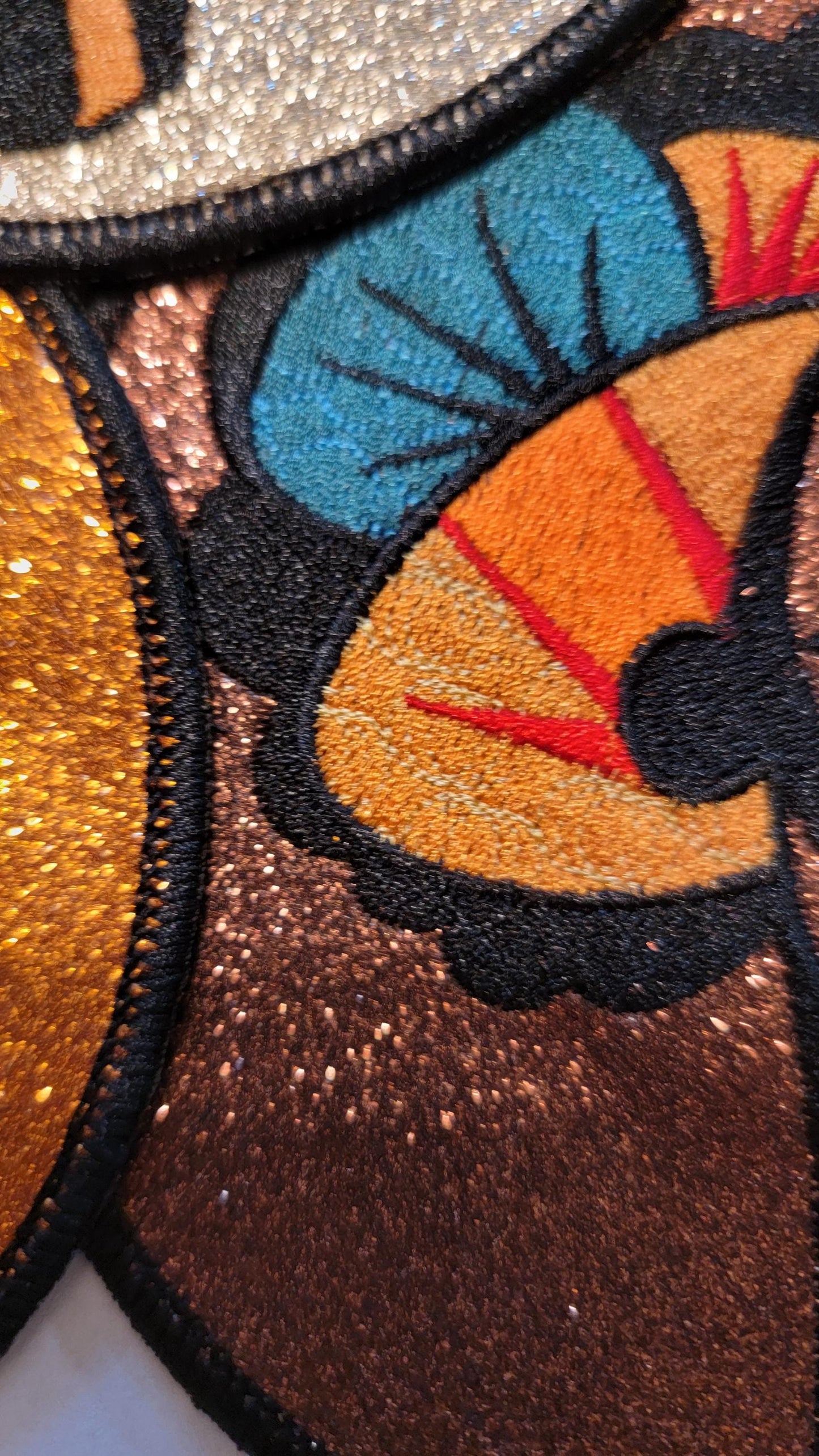 Woman's Abstract, African American Face Mask Patch, Black Women, Black Cultural Patches