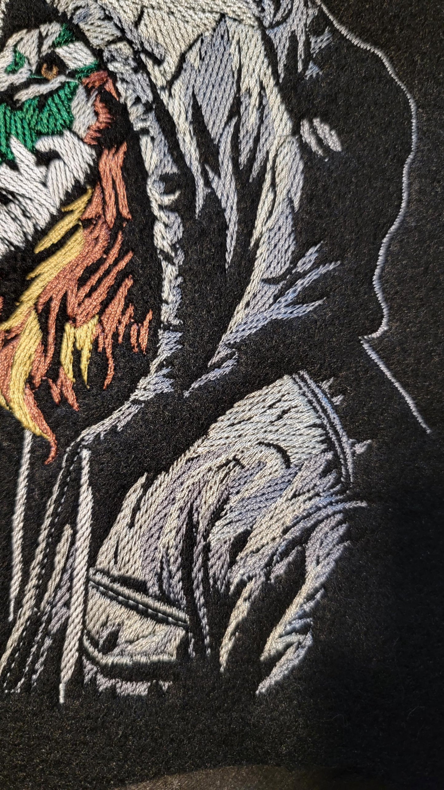 Urban Lion in Hoodie Iron-on Patch or 12x12" Panel.