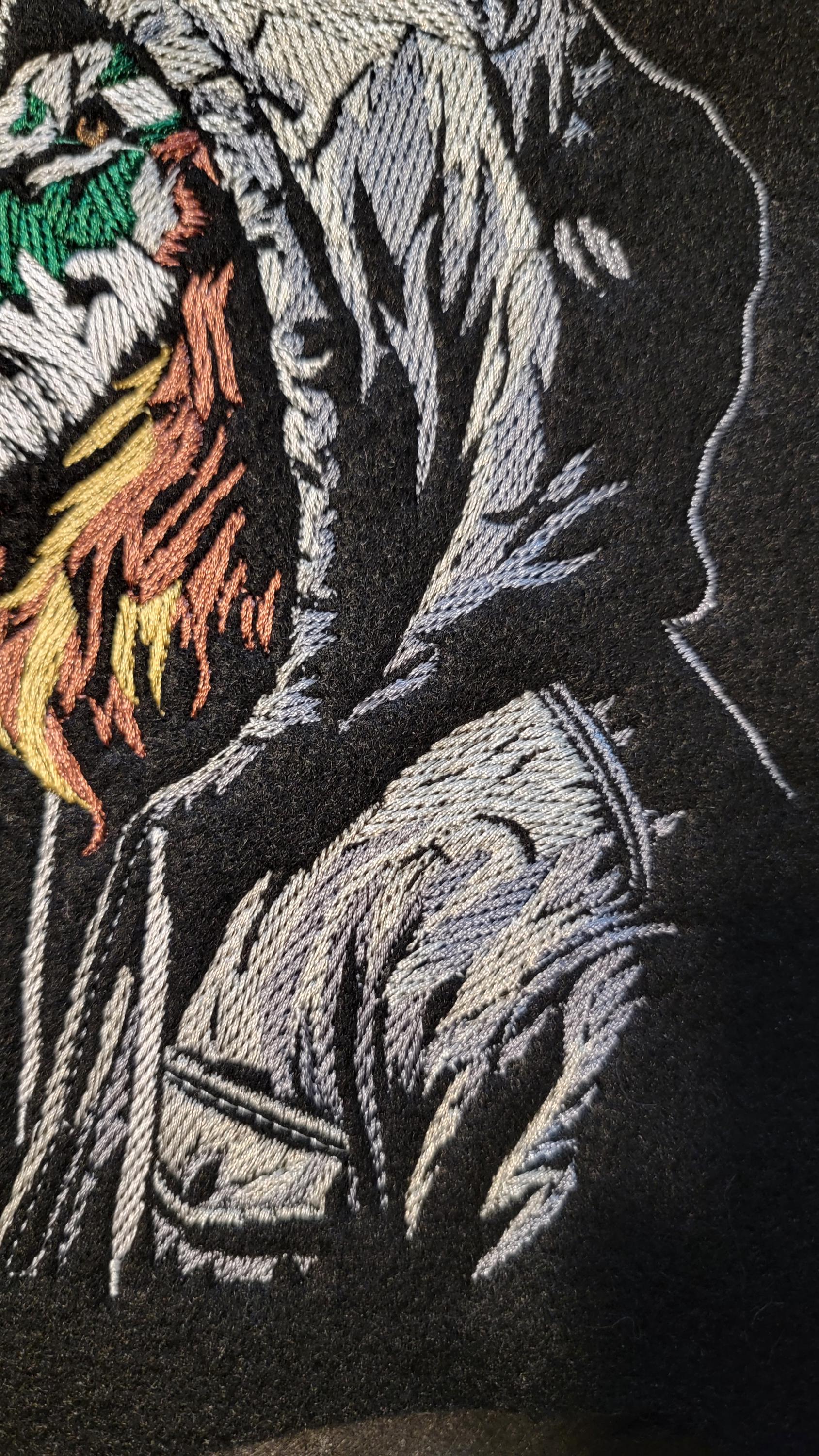 Urban Lion in Hoodie Iron-on Patch or 12x12" Panel.