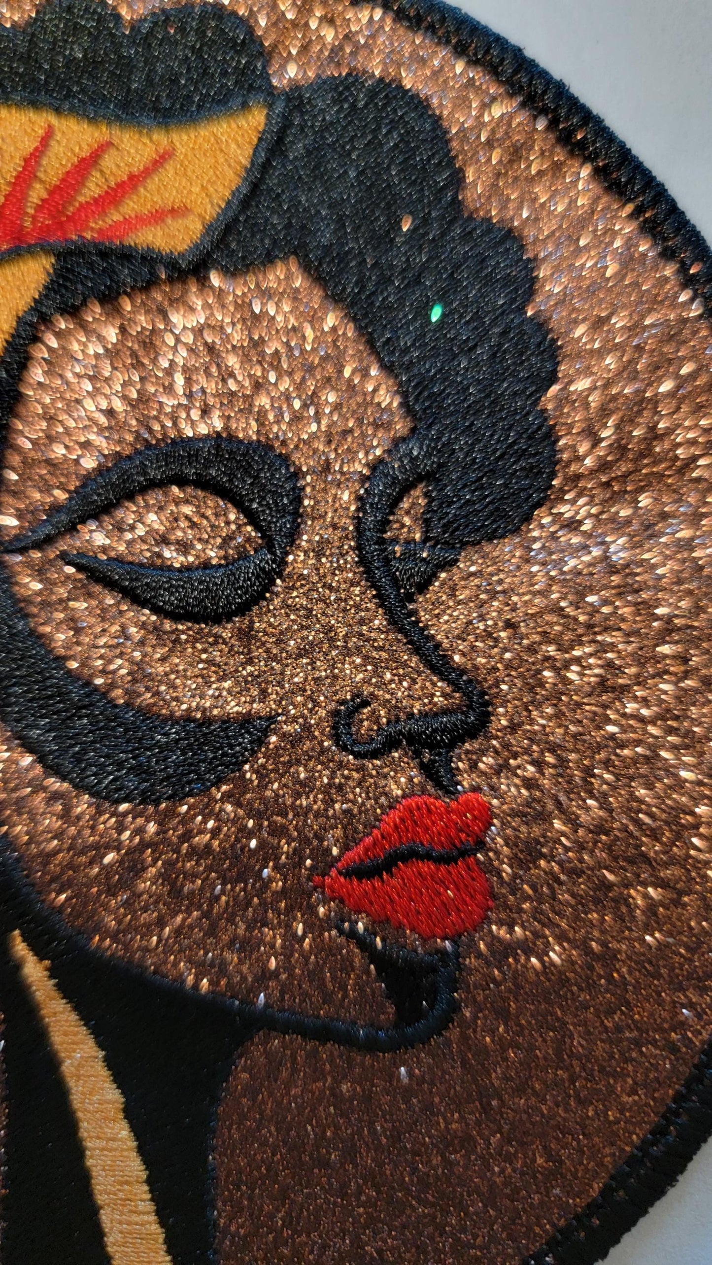 Woman's Abstract, African American Face Mask Patch, Black Women, Black Cultural Patches