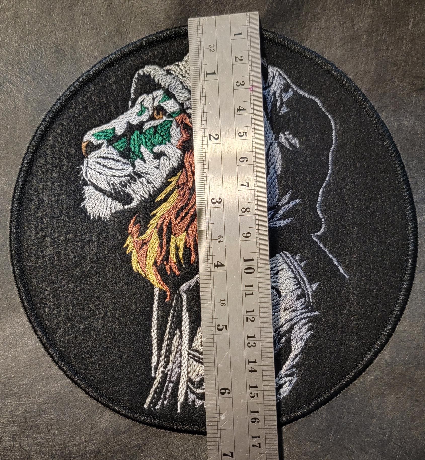 Urban Lion in Hoodie Iron-on Patch or 12x12" Panel.