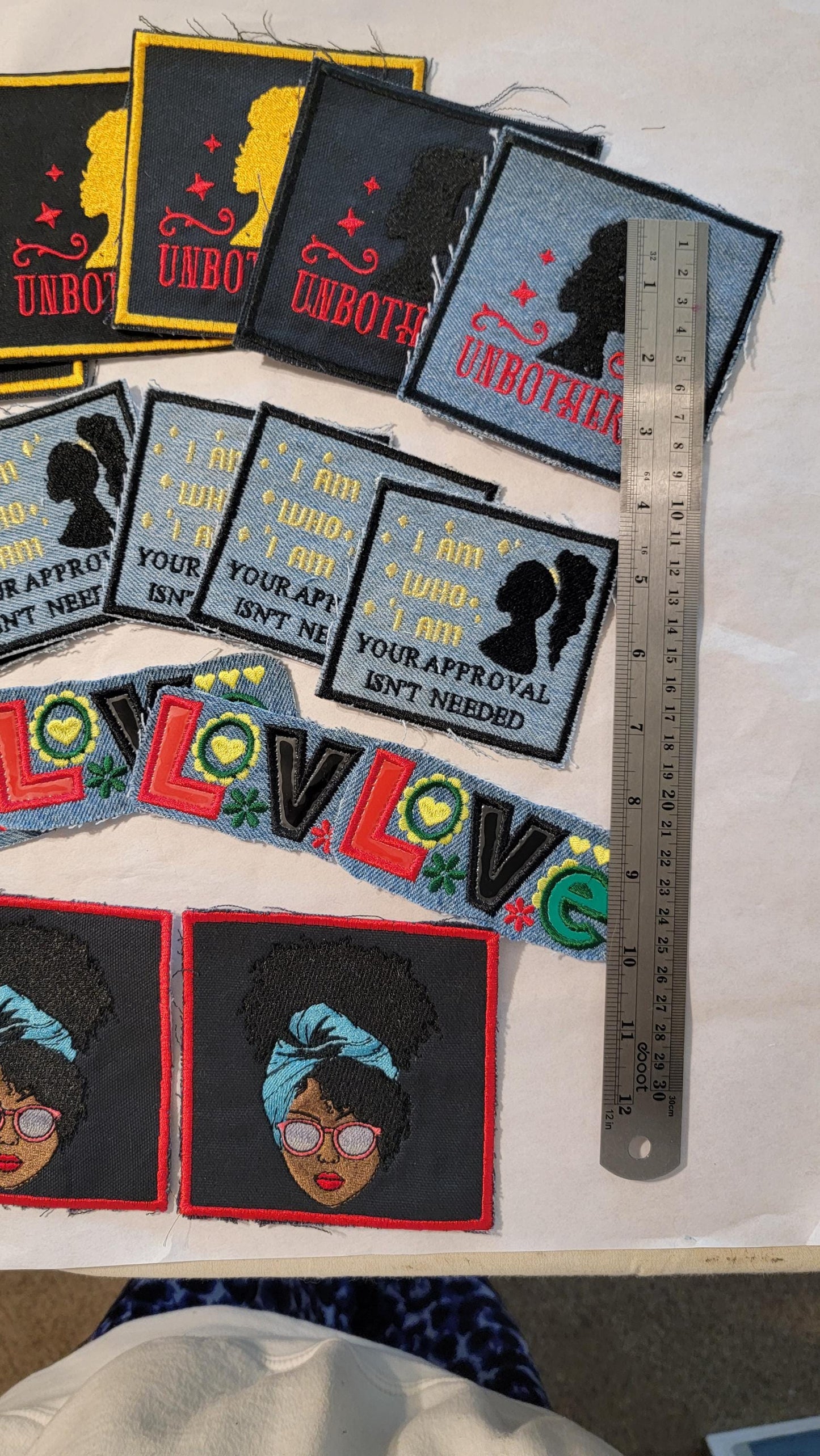 Black People Patch Bundle, End of Year Clearance, Denim and Duck Canvas Patches