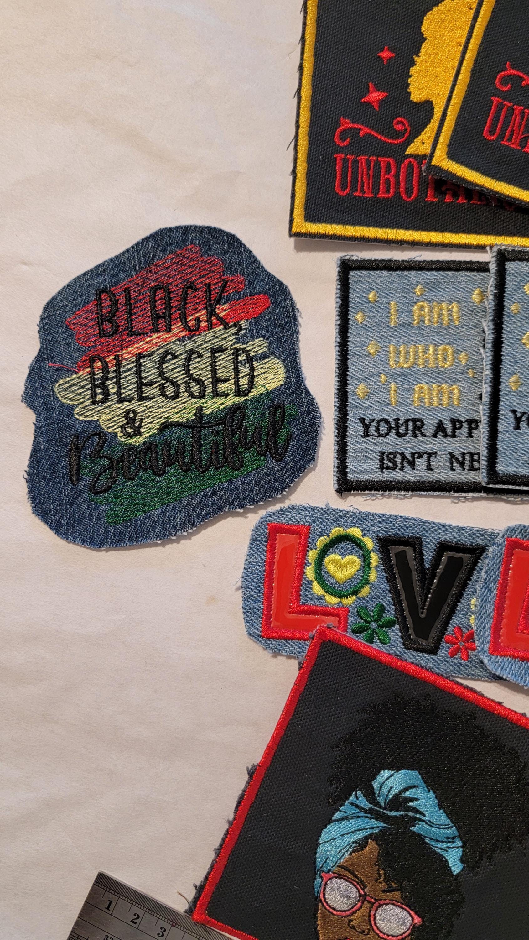 Black People Patch Bundle, End of Year Clearance, Denim and Duck Canvas Patches