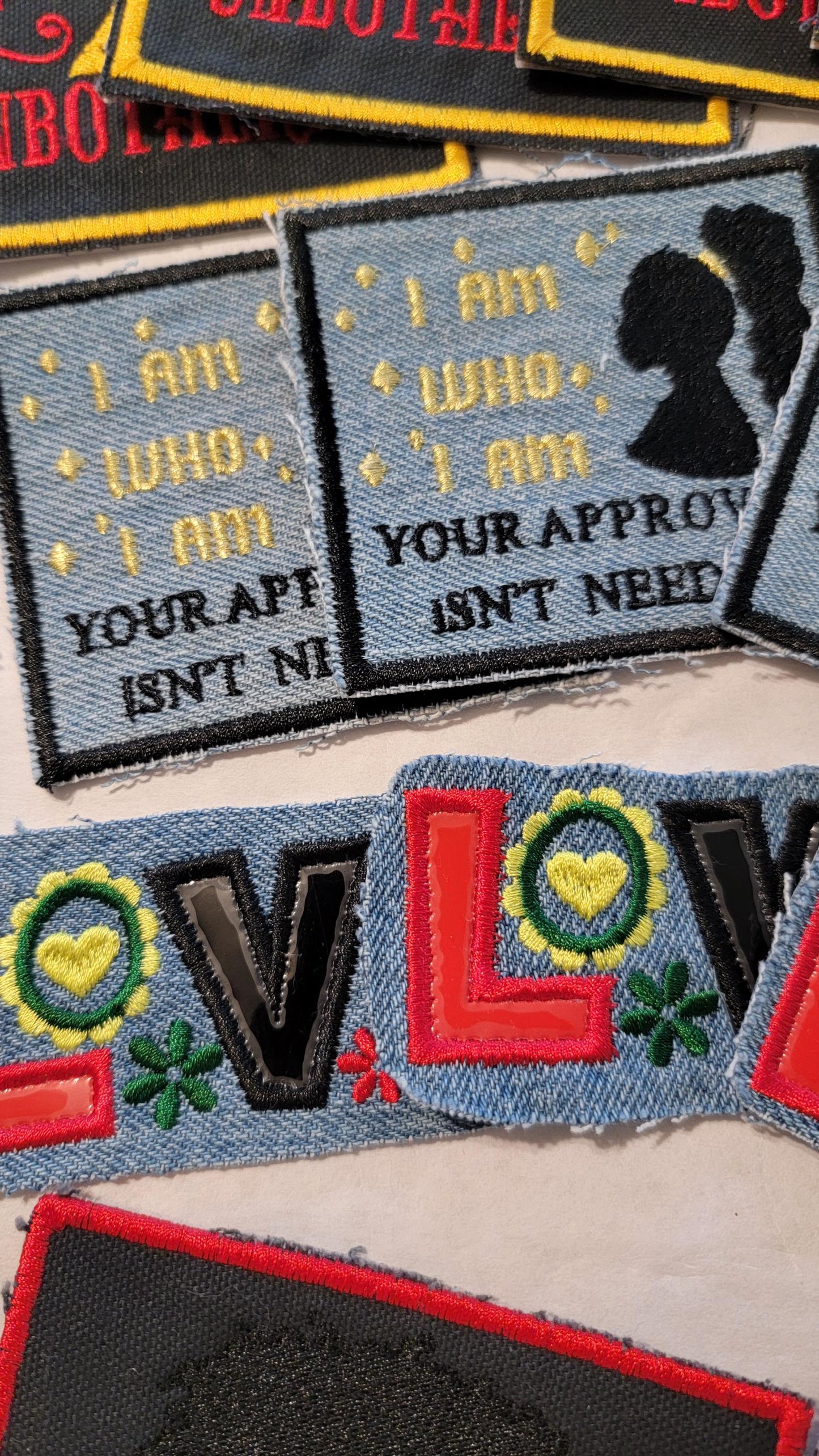 Black People Patch Bundle, End of Year Clearance, Denim and Duck Canvas Patches