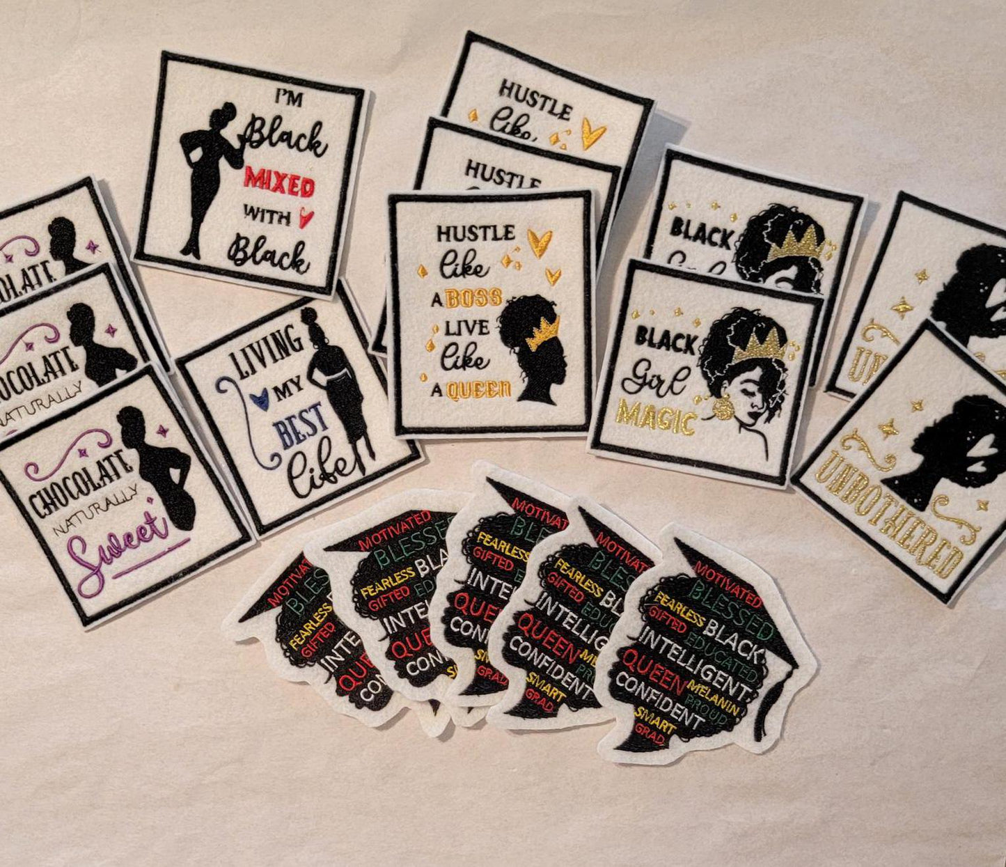 Black People Patch Bundled Patch Set. Price is all pictured.