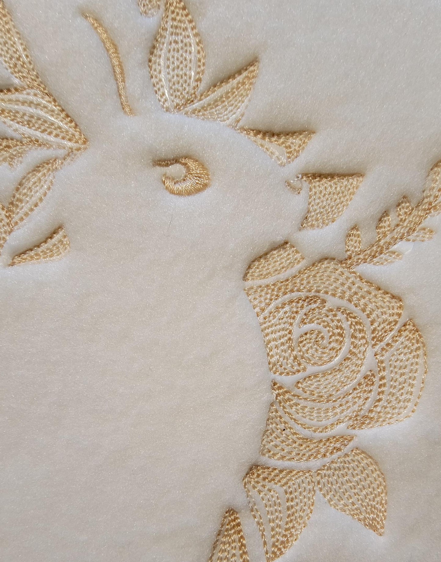 Rabbit embossed in White Fleece, Rabbit Patches,