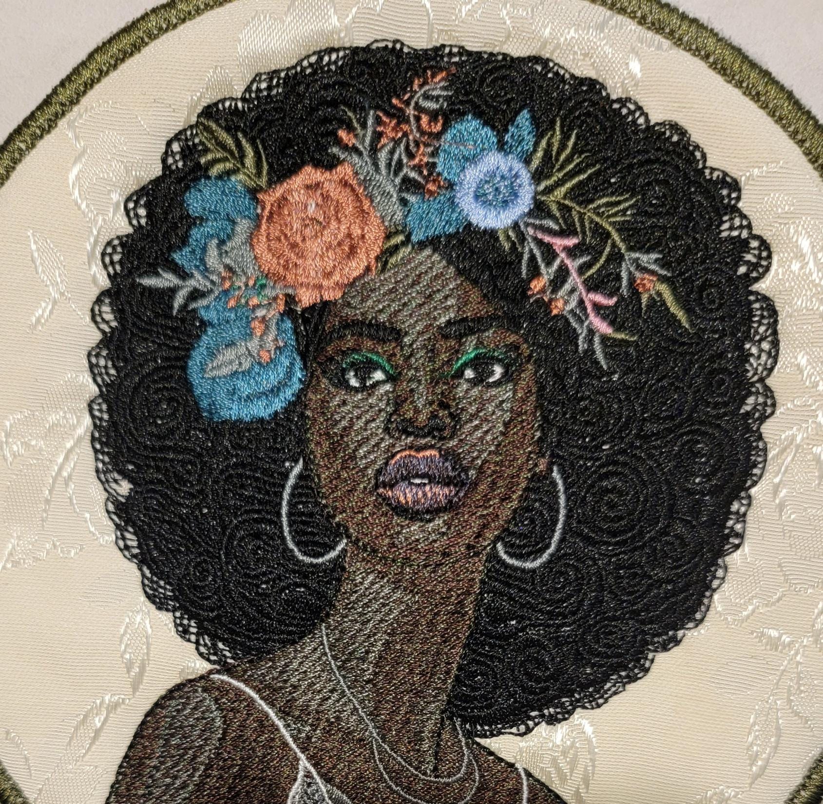 Black Sista, Black Woman, African American Lady, Iron-on Patch, Embroidered Black Woman Patch - Black Girl Magic - Representation Matters