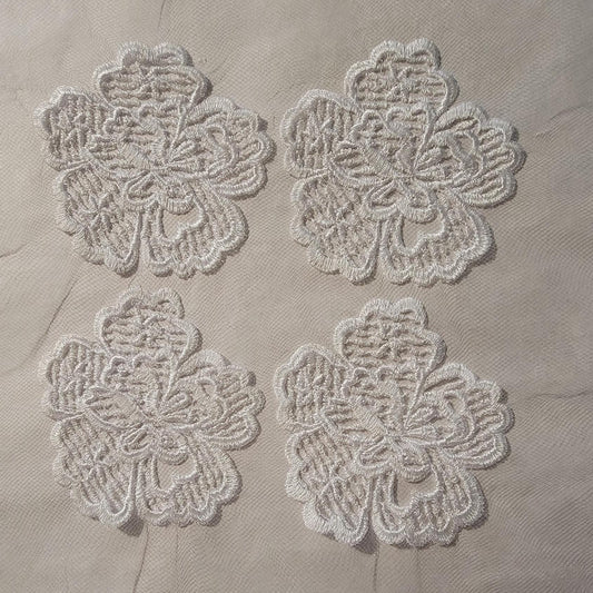 Lace Jeans Flowers, Lacey White Flowers perfect for your jeans.