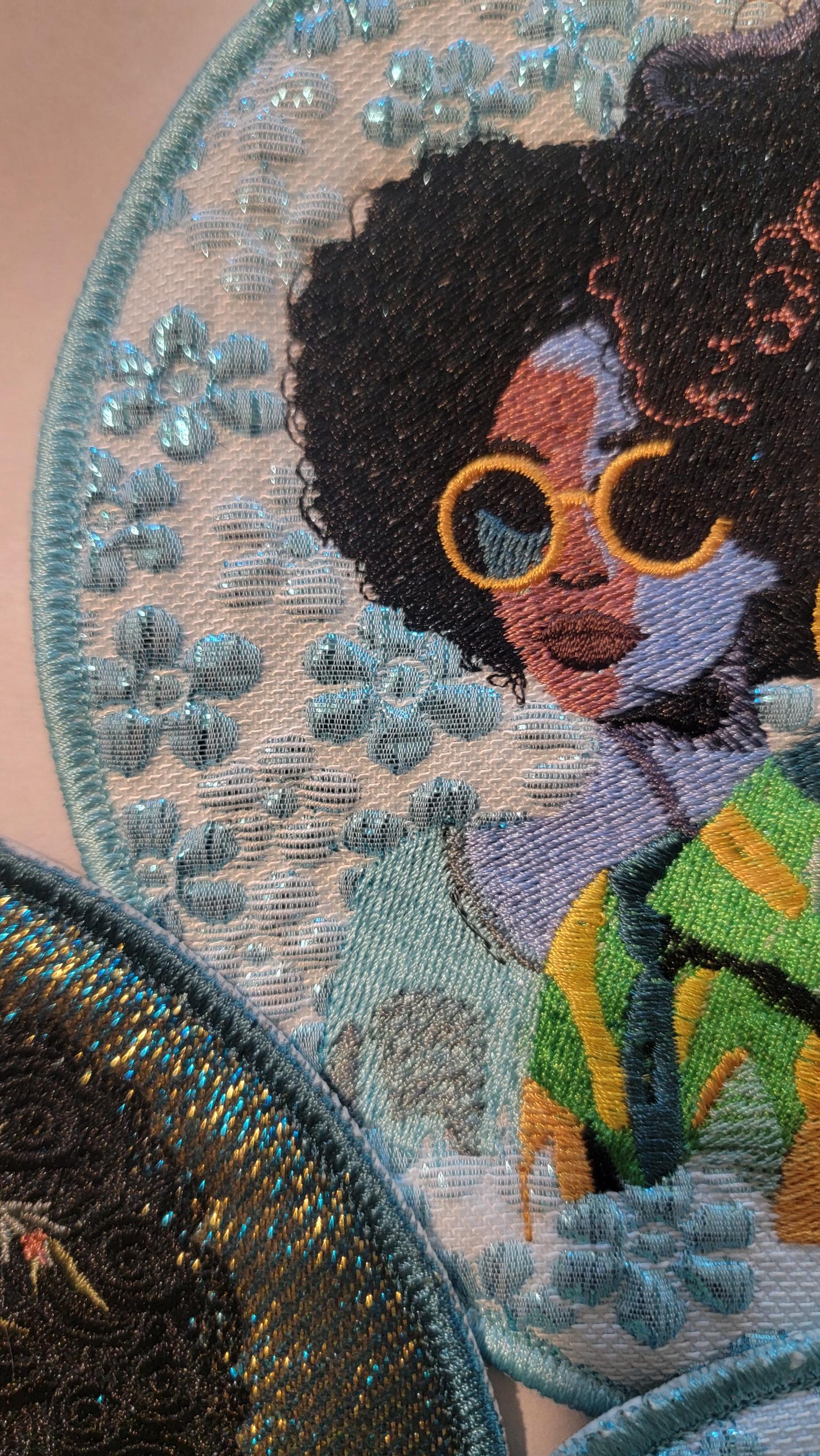 African American Black Sisters Patch, Black Women Abstract, Black Girl Magic, Afrocentric Patch, Brown Skin Girl Patches, Afro Woman