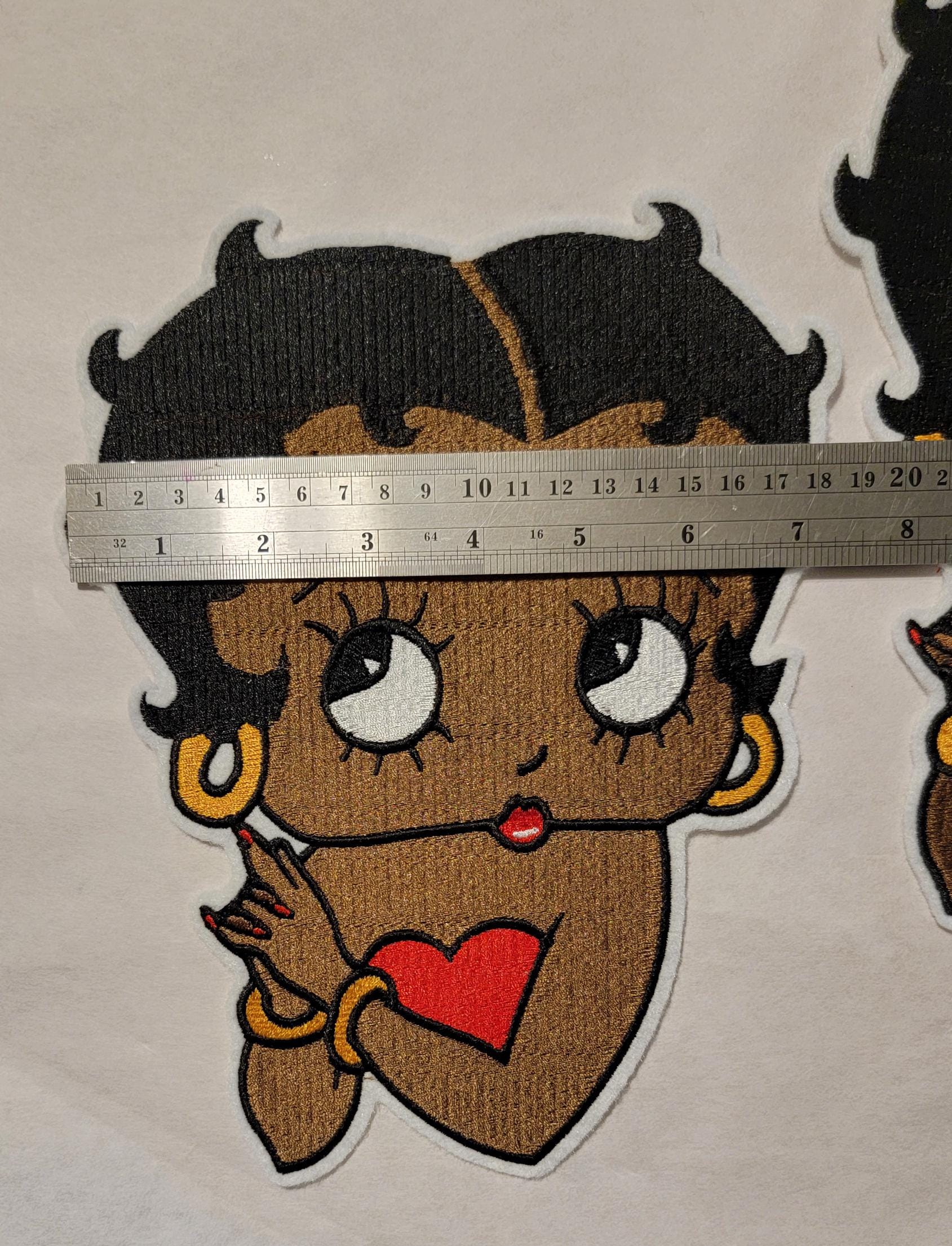 Black Betty Boop, Extra large Back Patch, 8.5+" Patch, Vintage Cartoon Icon, Black History, Black Girl Magic