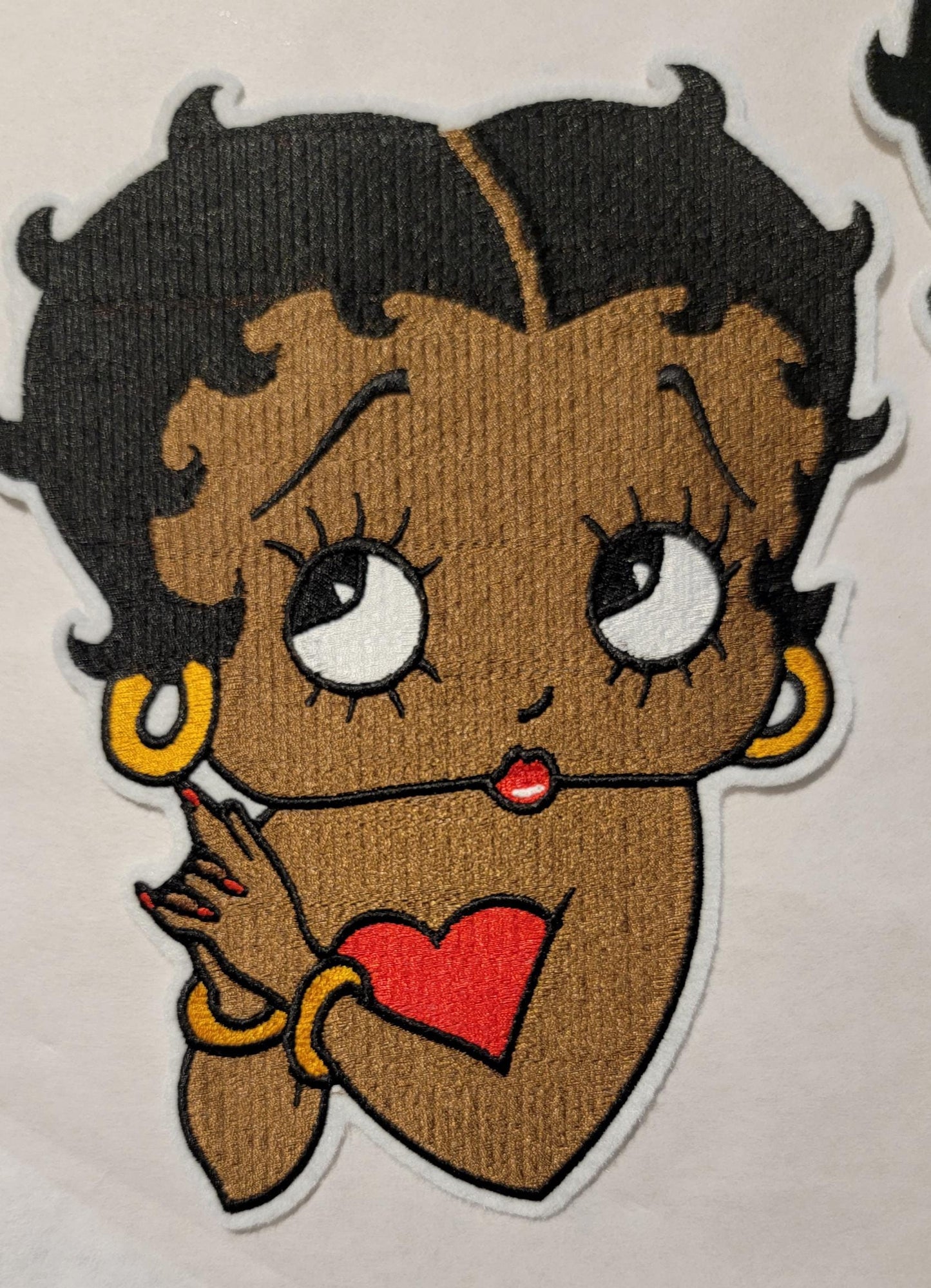 Black Betty Boop, Extra large Back Patch, 8.5+" Patch, Vintage Cartoon Icon, Black History, Black Girl Magic