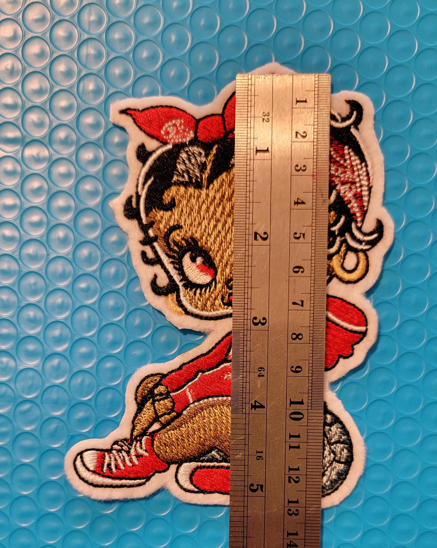 Black Betty Boop, Embroidered Little Miss Boop Felt Patch, Baby Boop Iron on Patch for jackets and backpacks.