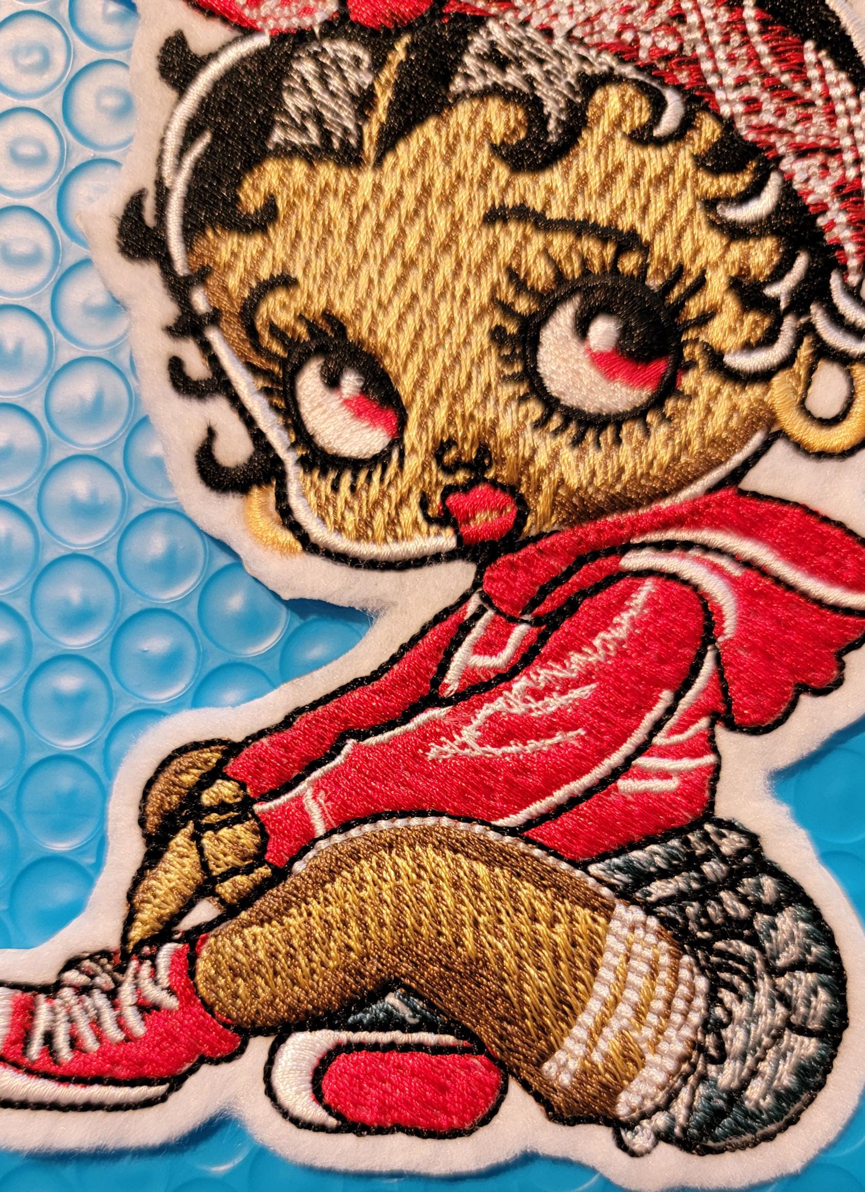 Black Betty Boop, Embroidered Little Miss Boop Felt Patch, Baby Boop Iron on Patch for jackets and backpacks.