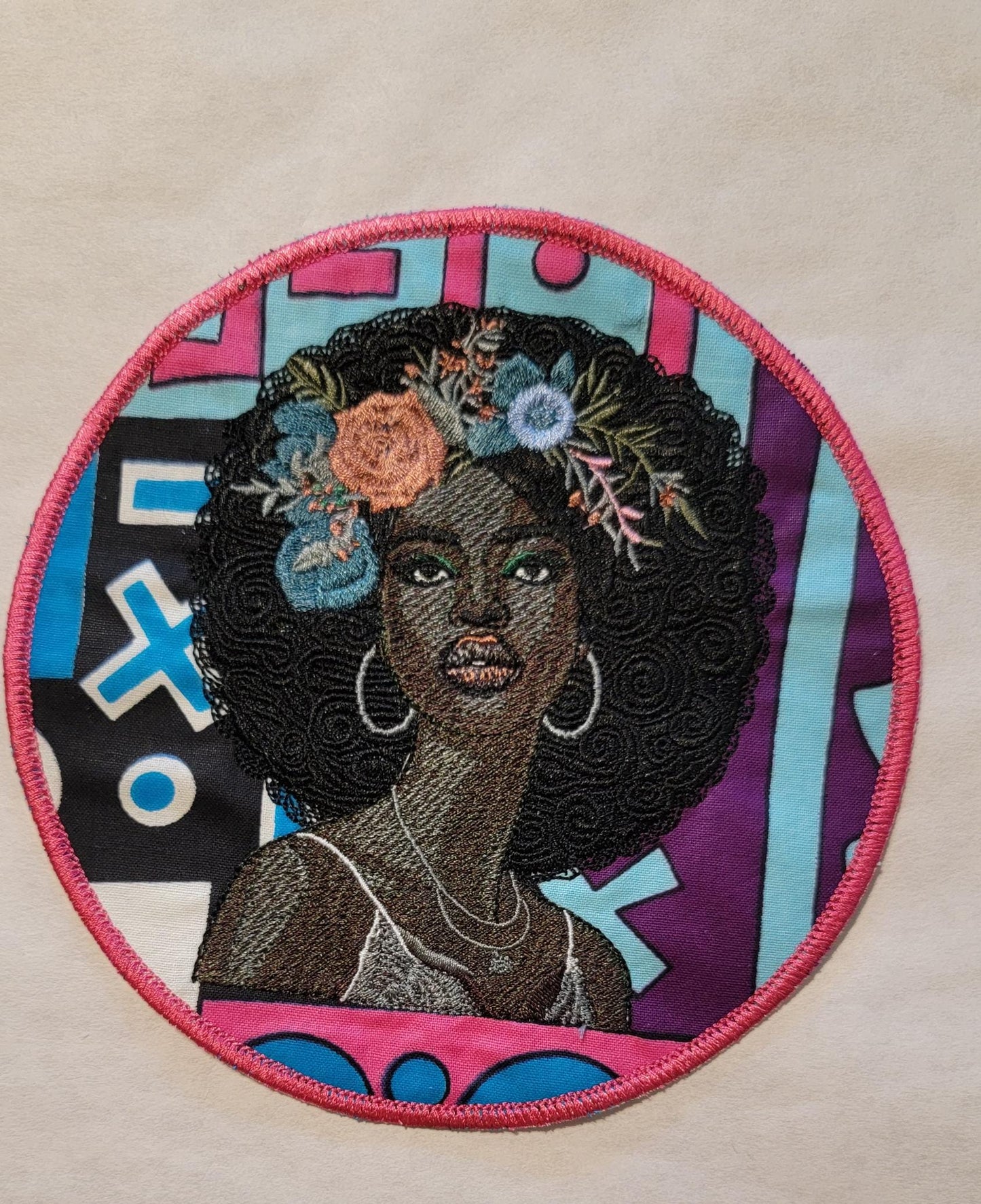 Black Girl Magic stitched out on a Patch. For the Culture Patch, African American Women. Black Afro Patches, Ebony, Melanin, Bold, and Joy.