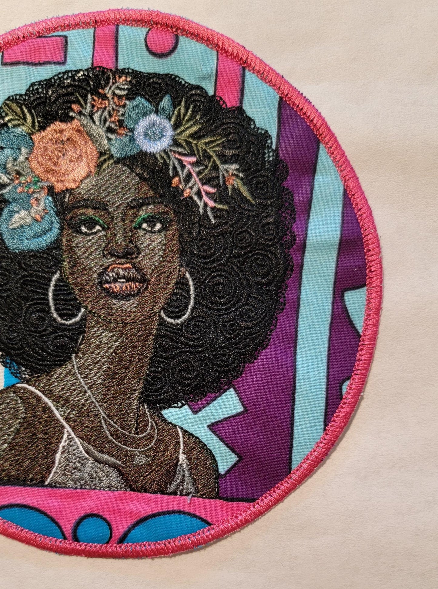 Black Girl Magic stitched out on a Patch. For the Culture Patch, African American Women. Black Afro Patches, Ebony, Melanin, Bold, and Joy.