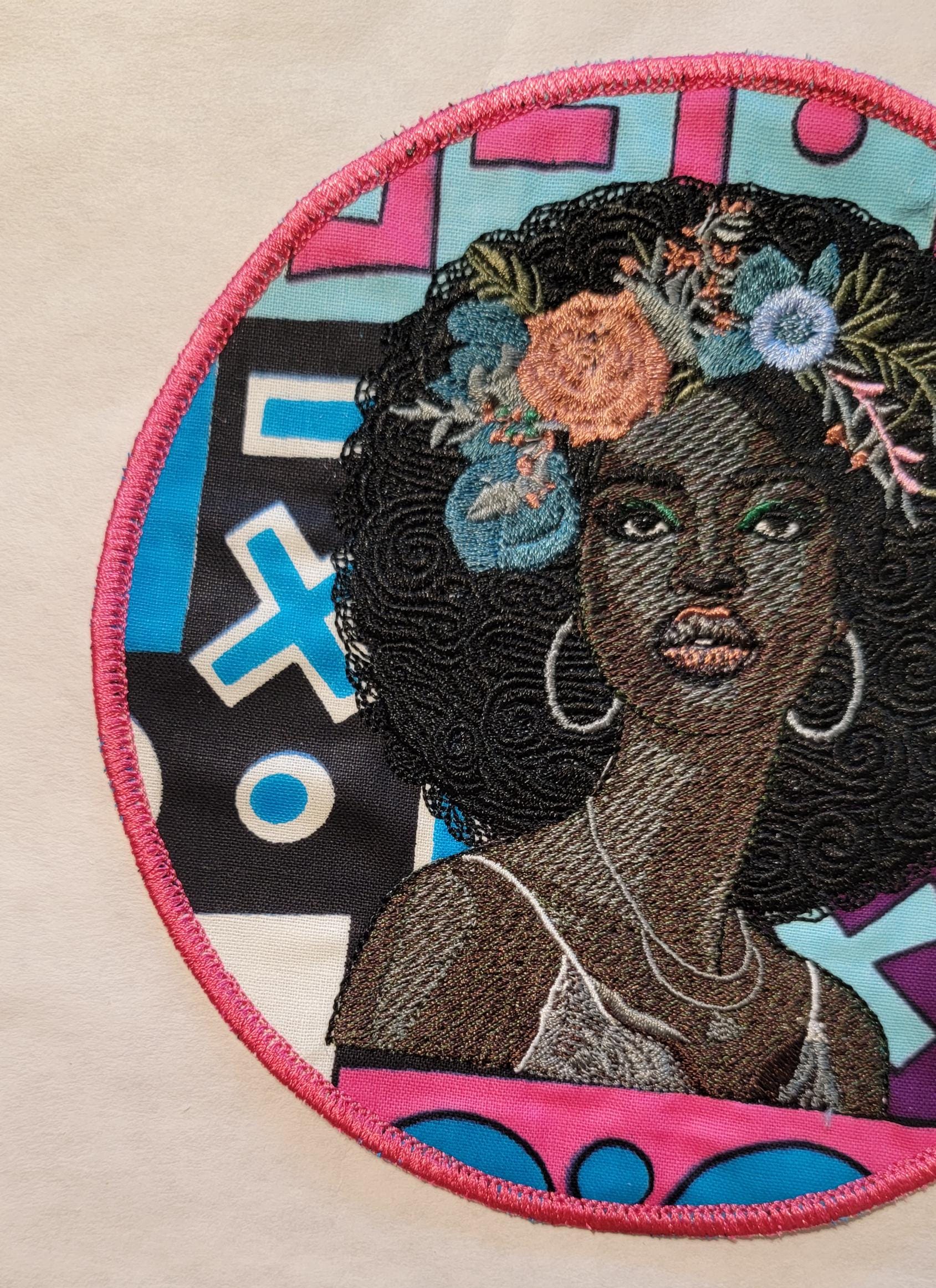 Black Girl Magic stitched out on a Patch. For the Culture Patch, African American Women. Black Afro Patches, Ebony, Melanin, Bold, and Joy.