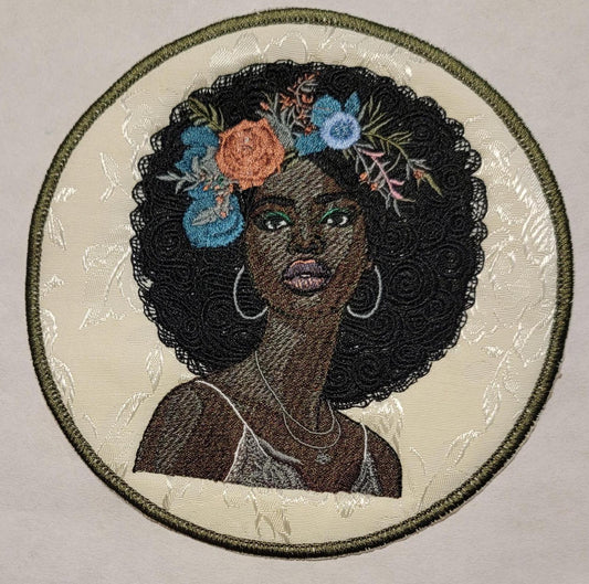 Black Sista, Black Woman, African American Lady, Iron-on Patch, Embroidered Black Woman Patch - Black Girl Magic - Representation Matters