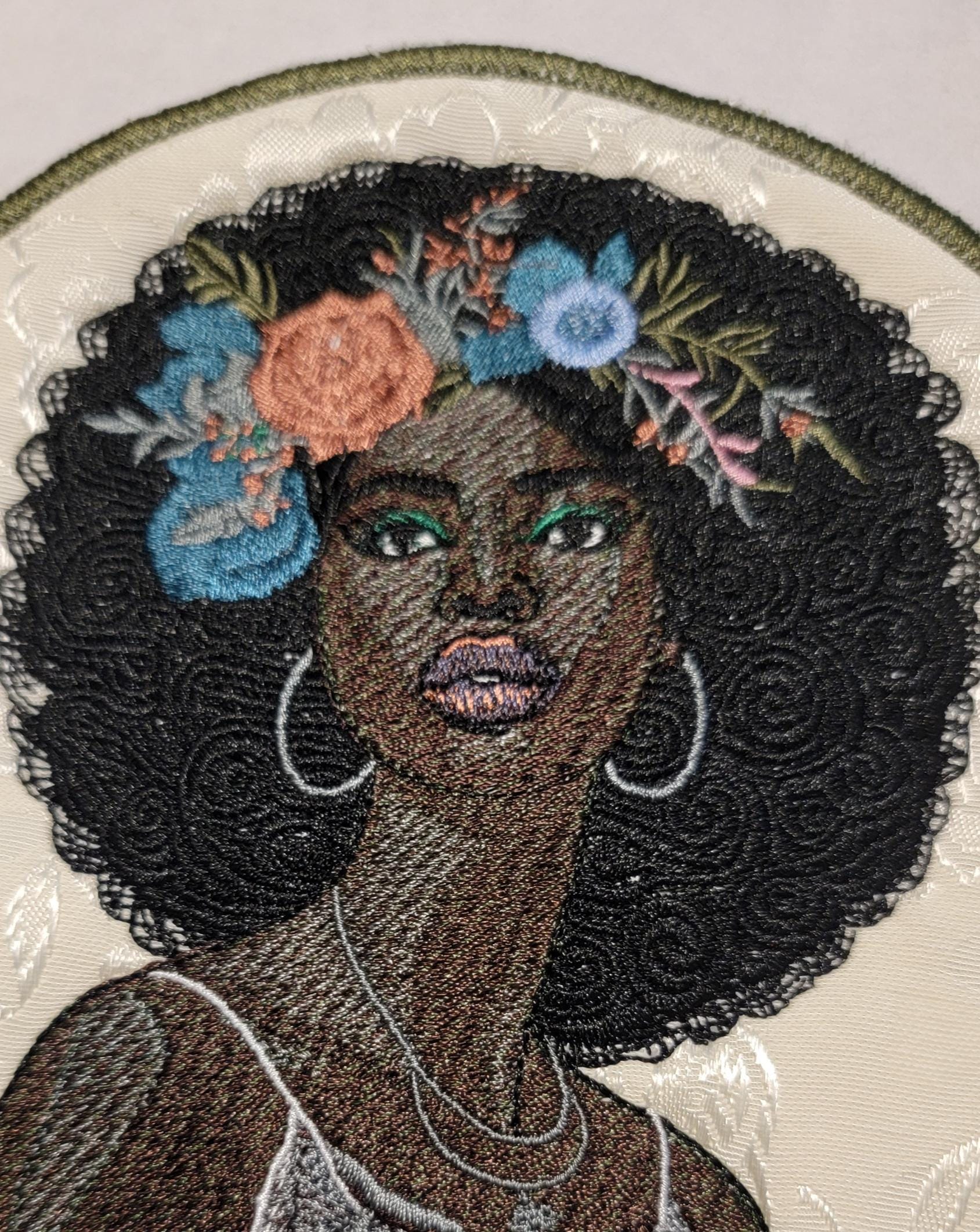 Black Sista, Black Woman, African American Lady, Iron-on Patch, Embroidered Black Woman Patch - Black Girl Magic - Representation Matters
