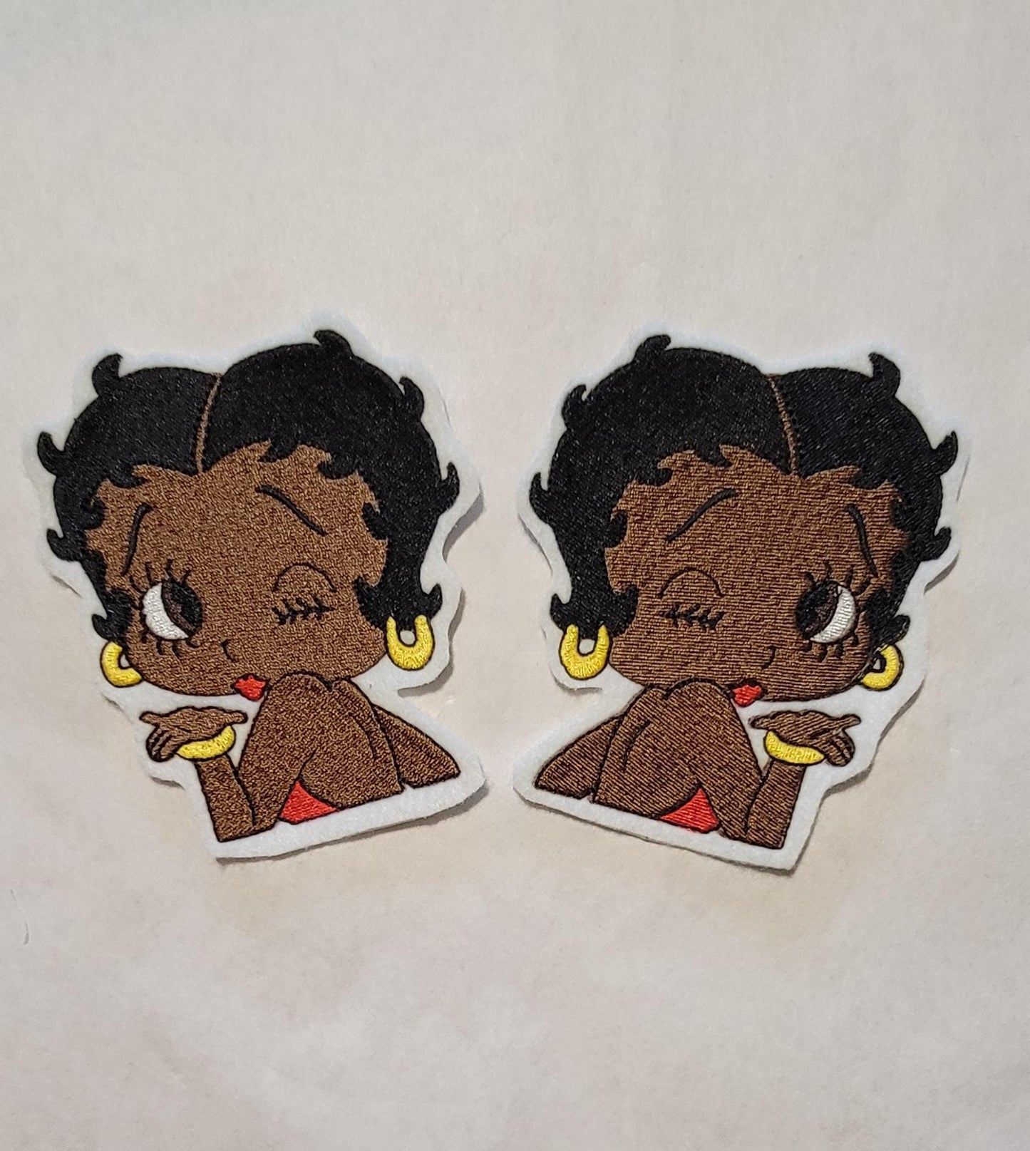 Black Betty Boop felt patch, Betty Boop patches, 4" Patch, NEW SIZES AVAILABLE!!