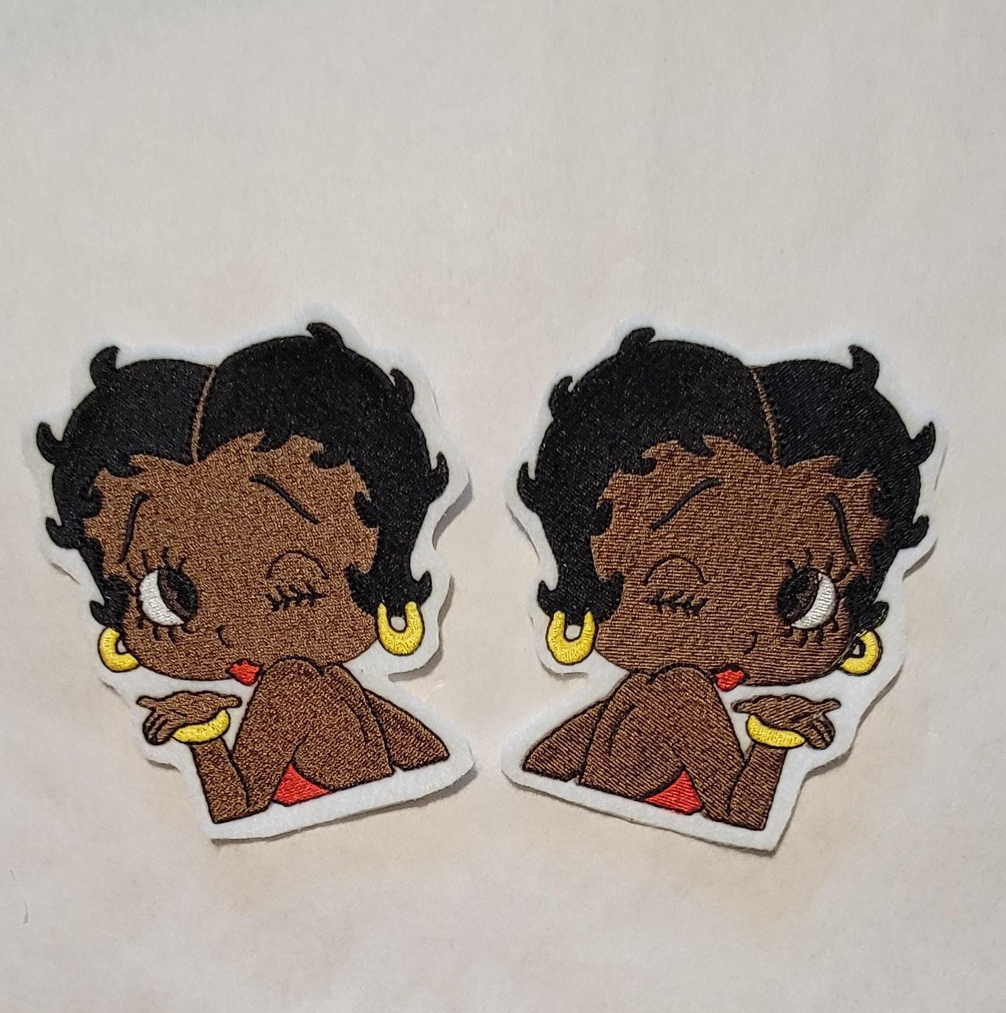 Black Betty Boop felt patch, Betty Boop patches, 4" Patch, NEW SIZES AVAILABLE!!