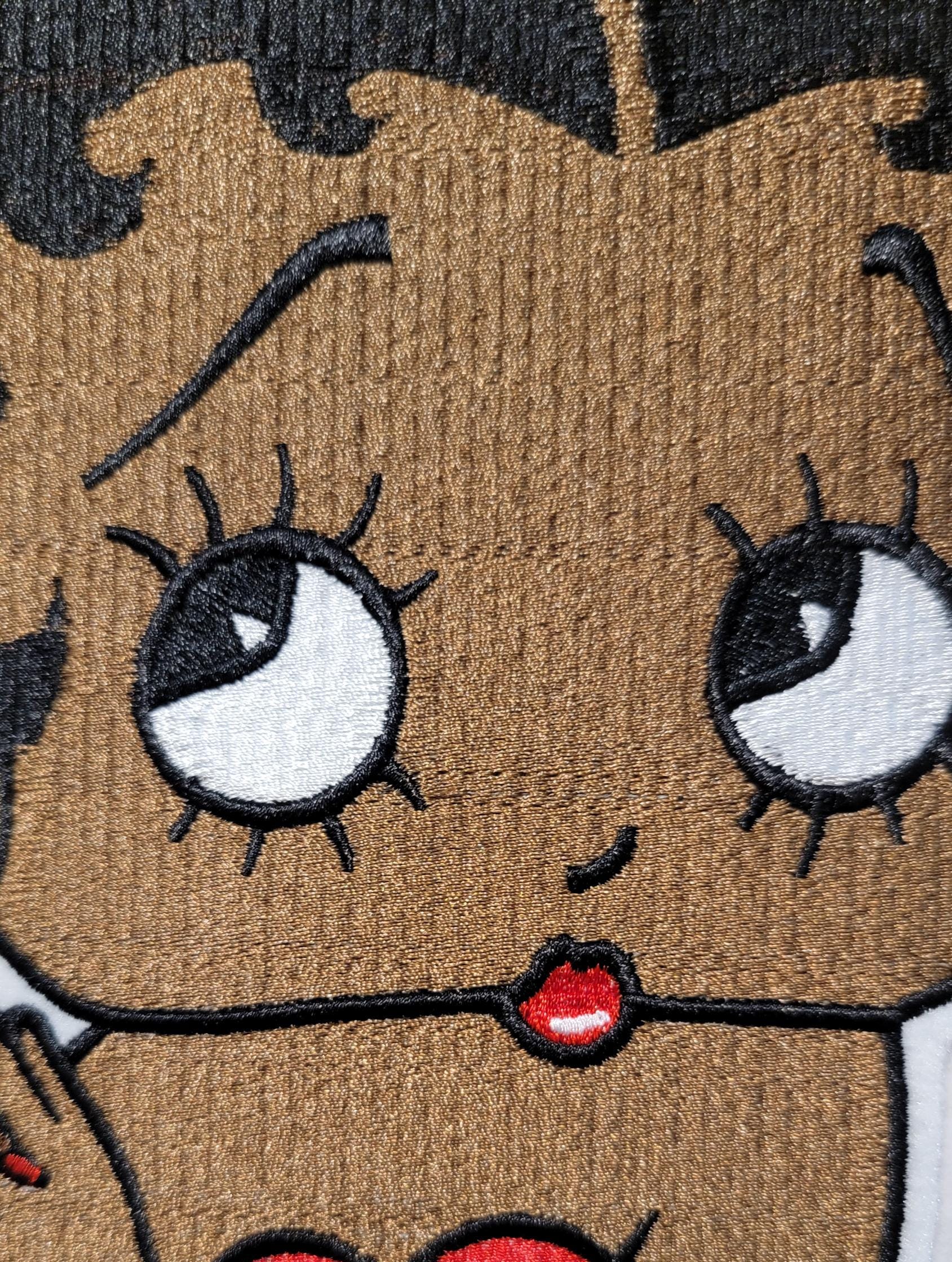 Black Betty Boop, Extra large Back Patch, 8.5+" Patch, Vintage Cartoon Icon, Black History, Black Girl Magic