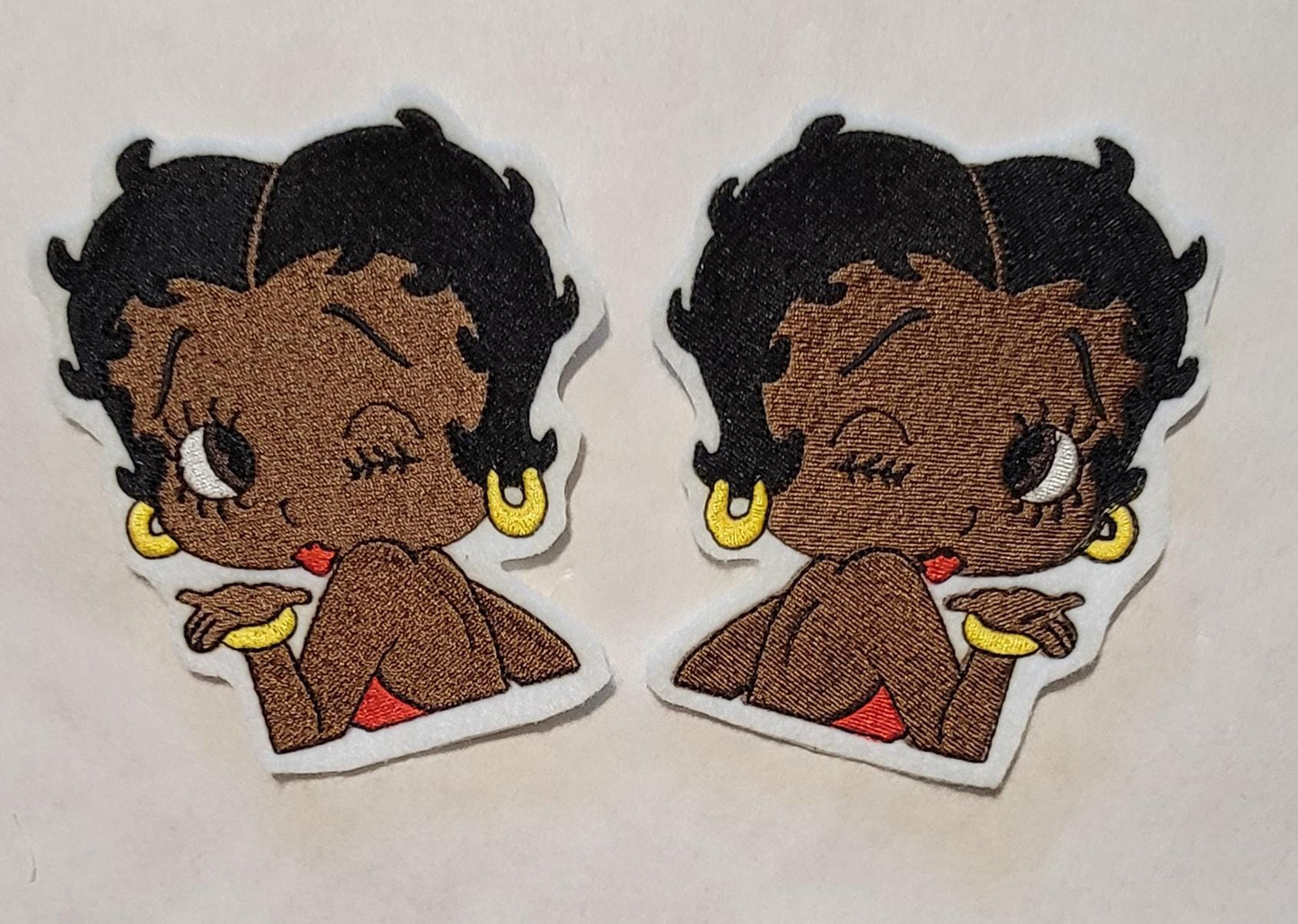 Black Betty Boop felt patch, Betty Boop patches, 4" Patch, NEW SIZES AVAILABLE!!