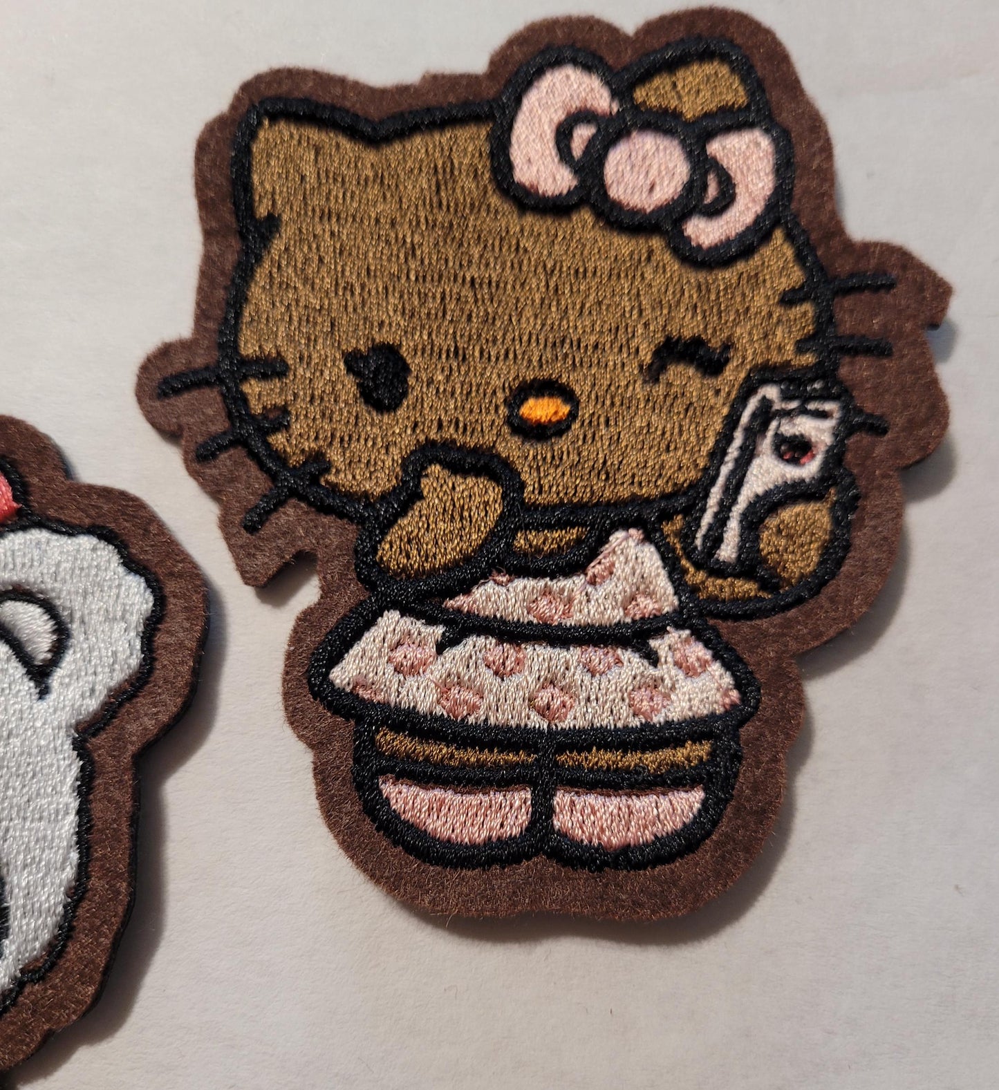 African American H Kitty Patch Iron-On - Embroidered Design, Black H Kitty Patch - Cultural Representation, Melanin, Diverse, Urban,