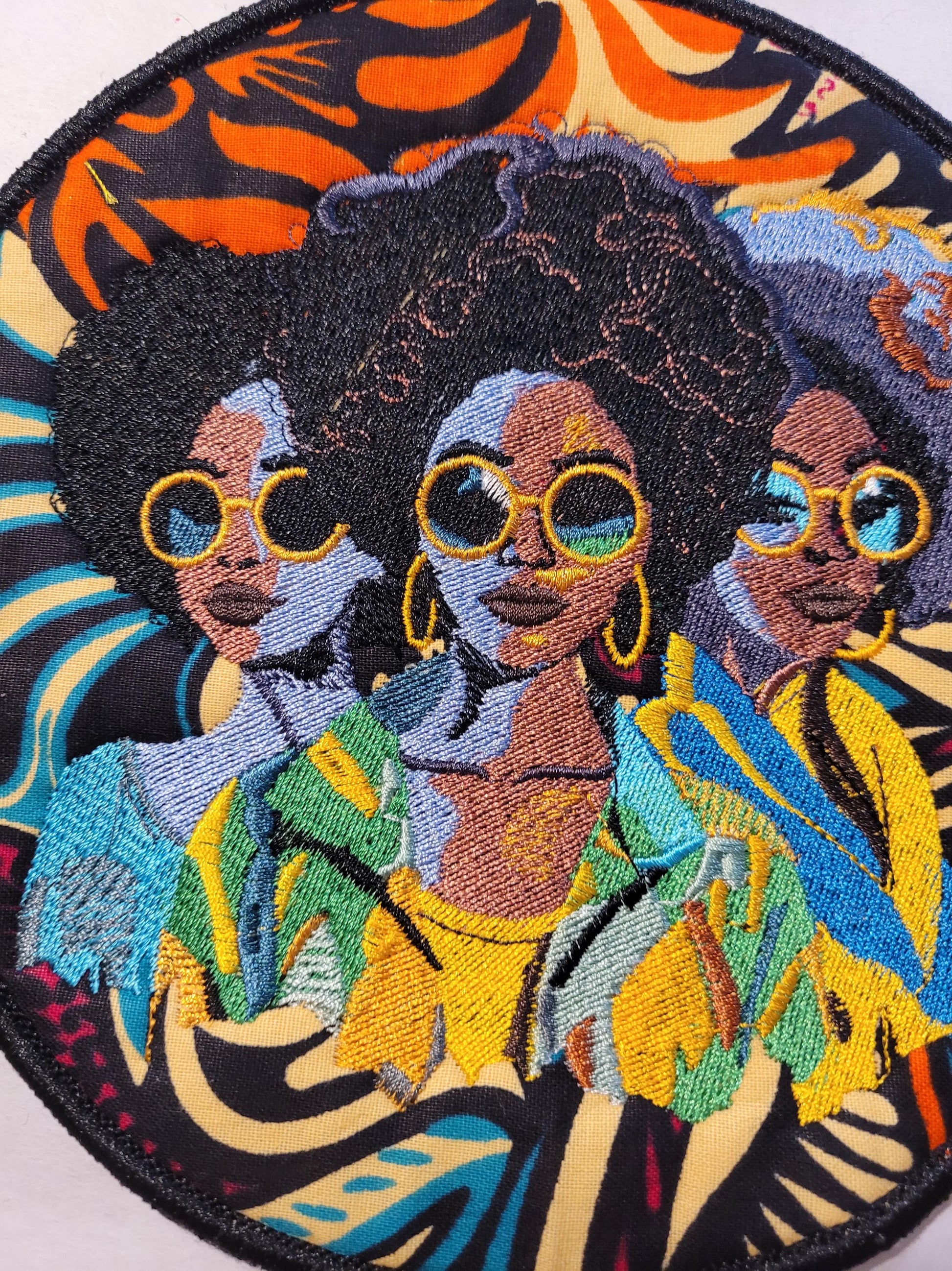African American Black Sisters Patch, Abstract, Black Girl Magic, Afrocentric Patches, Patches for the Culture