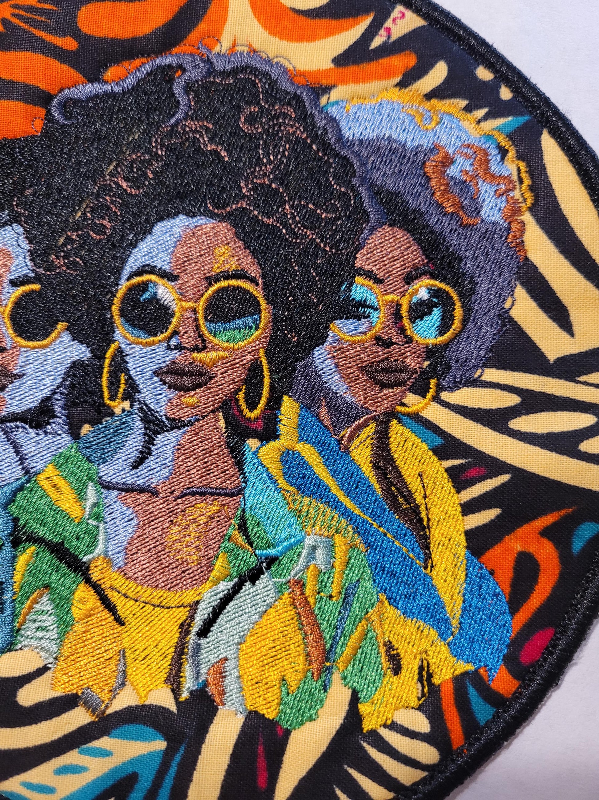 African American Black Sisters Patch, Abstract, Black Girl Magic, Afrocentric Patches, Patches for the Culture