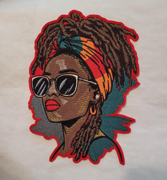 Loc'd Hair Patches, Abstract and Vibrant Soulful Patches, Afro Queen Patch,