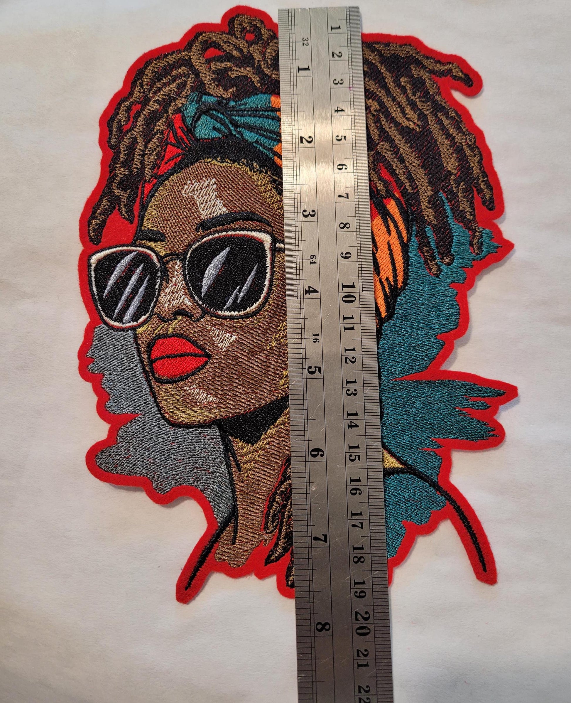 Loc'd Hair Patches, Abstract and Vibrant Soulful Patches, Afro Queen Patch, Crown of Locs, Rooted, Radiant, Loc'd in Power, Black & Bold