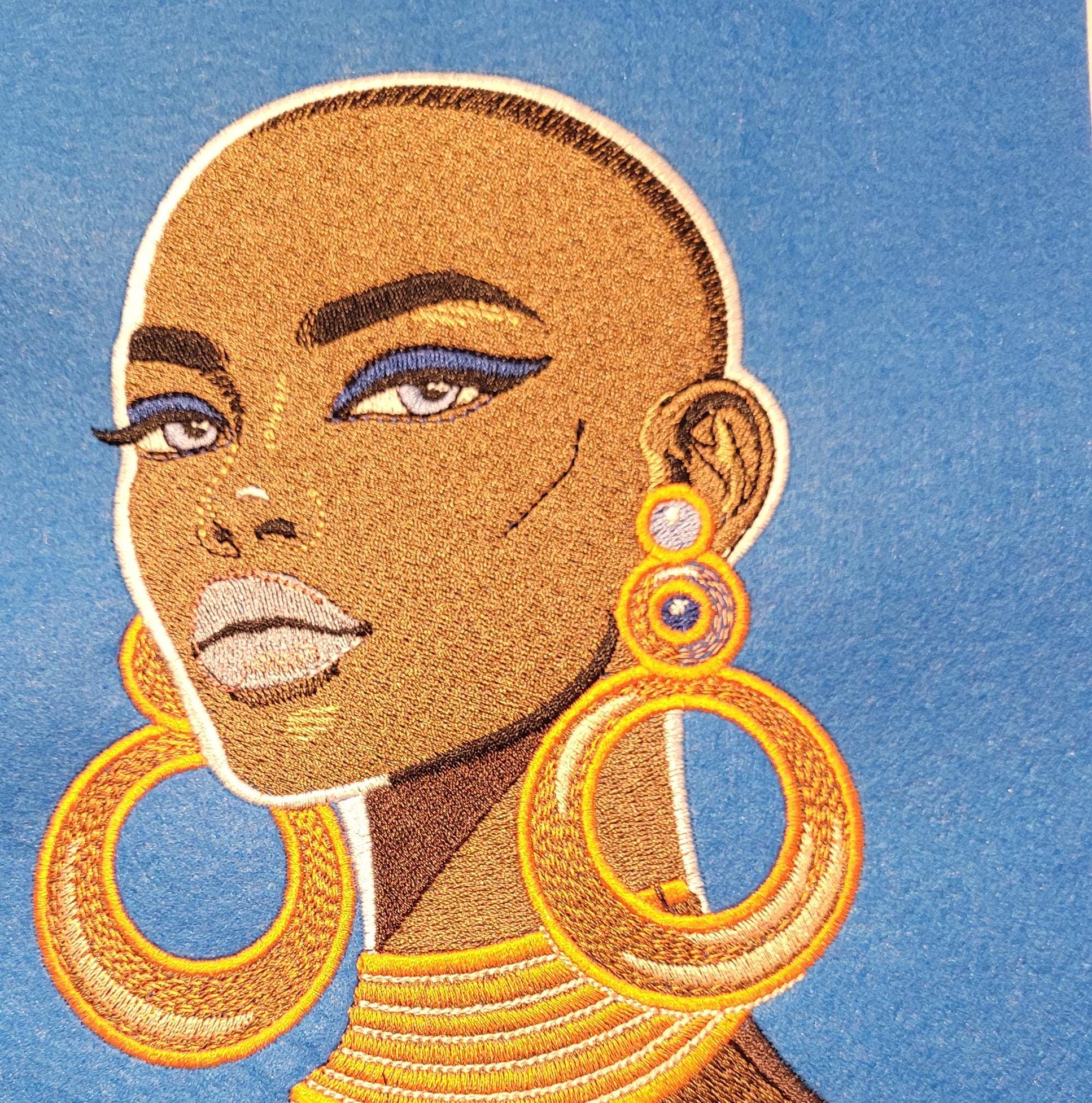 Black Woman, Afrocentric Patches, African American Iron- on Women Patches, Black Girl Magic, African American Female Patches,