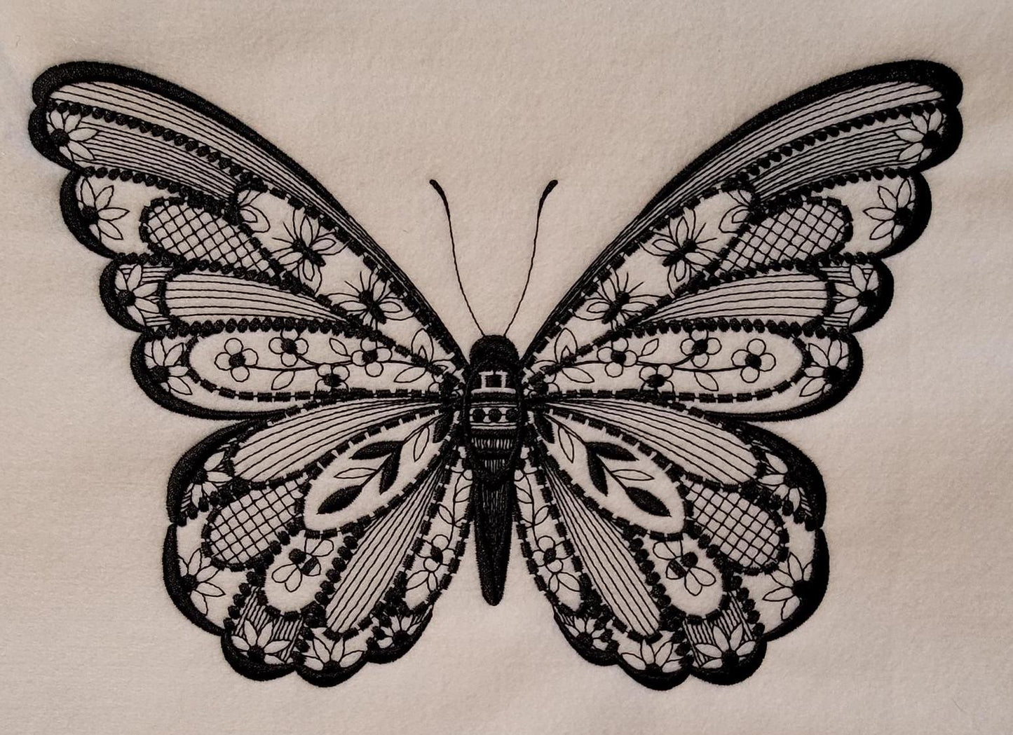 Black Butterfly, Midnight Bloom: Black Satin Butterfly Embroidery, Noir Butterfly, Midnight Garden Black Satin, Black Floral, Floral Patch