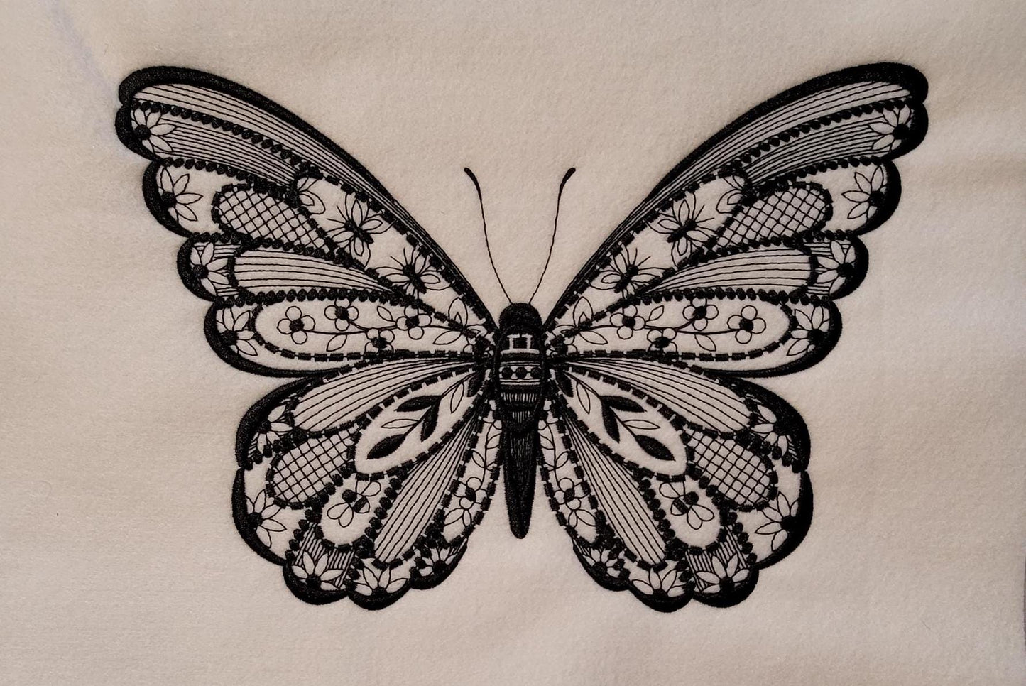 Black Butterfly, Midnight Bloom: Black Satin Butterfly Embroidery, Noir Butterfly, Midnight Garden Black Satin, Black Floral, Floral Patch