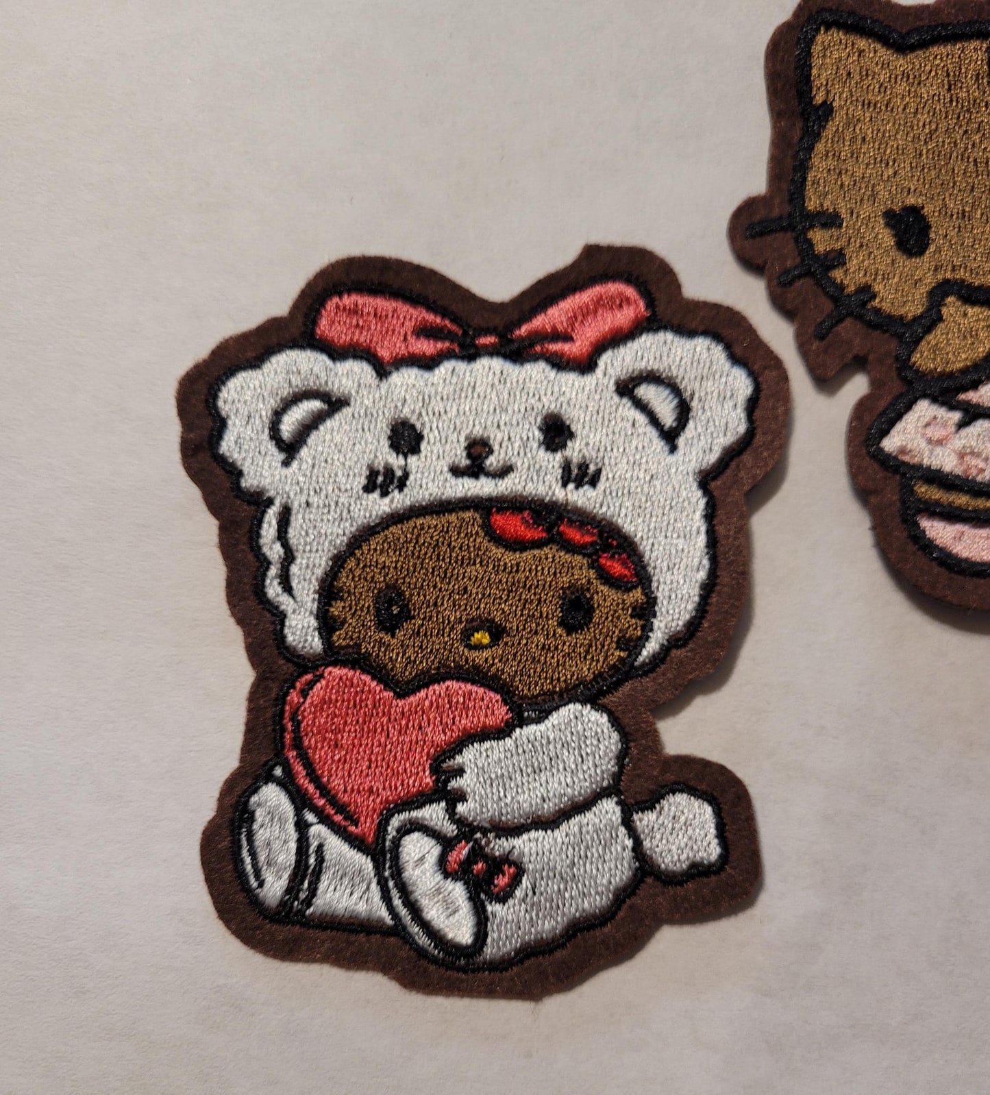 African American H Kitty Patch Iron-On - Embroidered Design, Black H Kitty Patch - Cultural Representation, Melanin, Diverse, Urban,