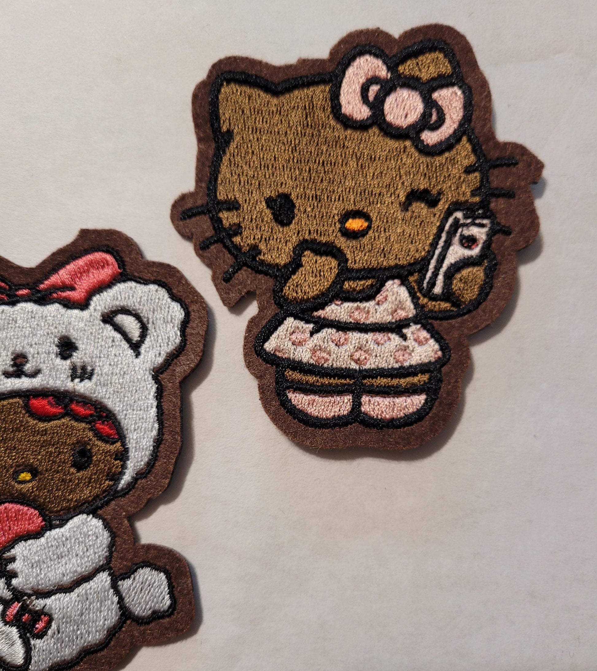 African American H Kitty Patch Iron-On - Embroidered Design, Black H Kitty Patch - Cultural Representation, Melanin, Diverse, Urban,