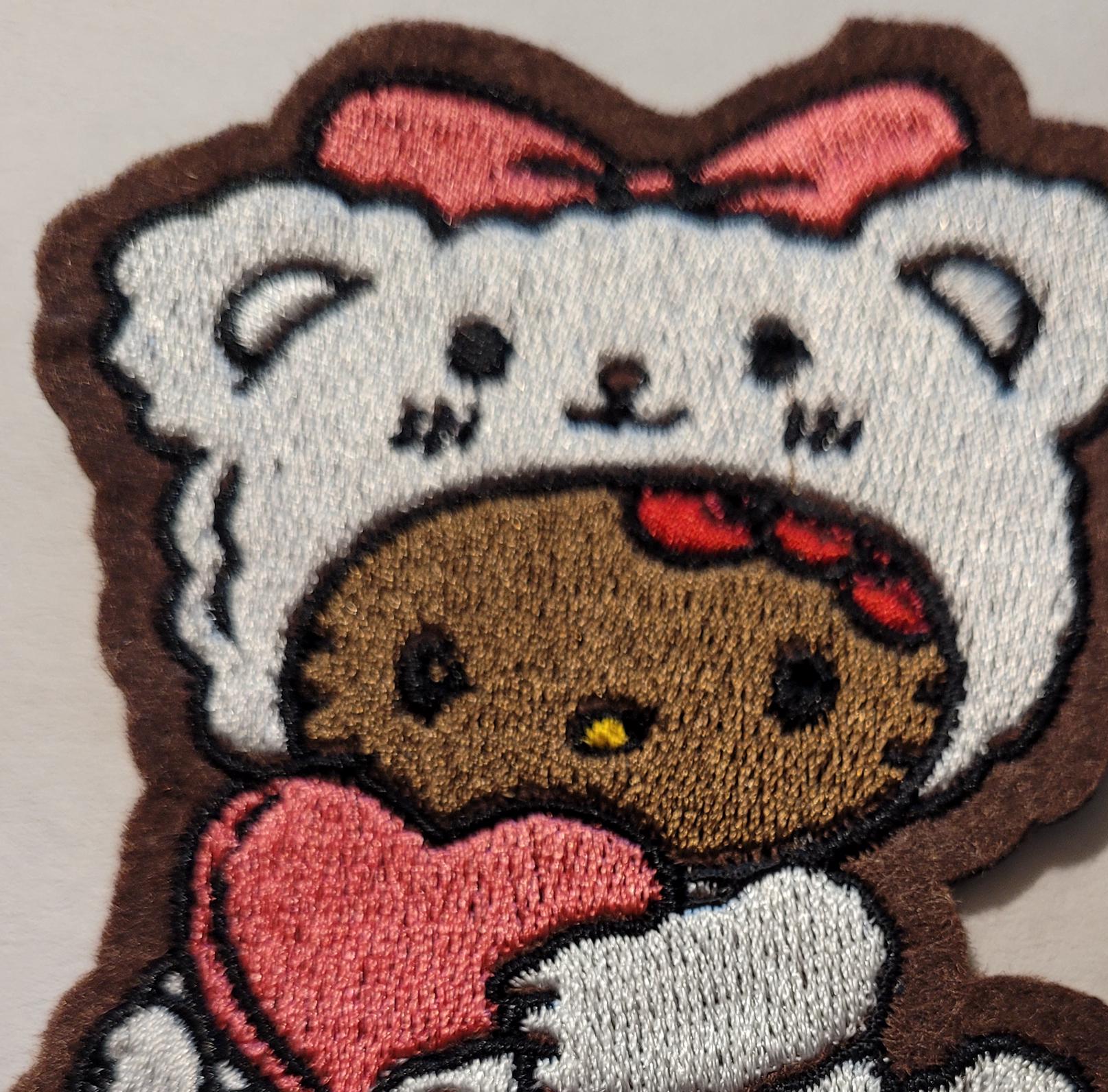 African American H Kitty Patch Iron-On - Embroidered Design, Black H Kitty Patch - Cultural Representation, Melanin, Diverse, Urban,