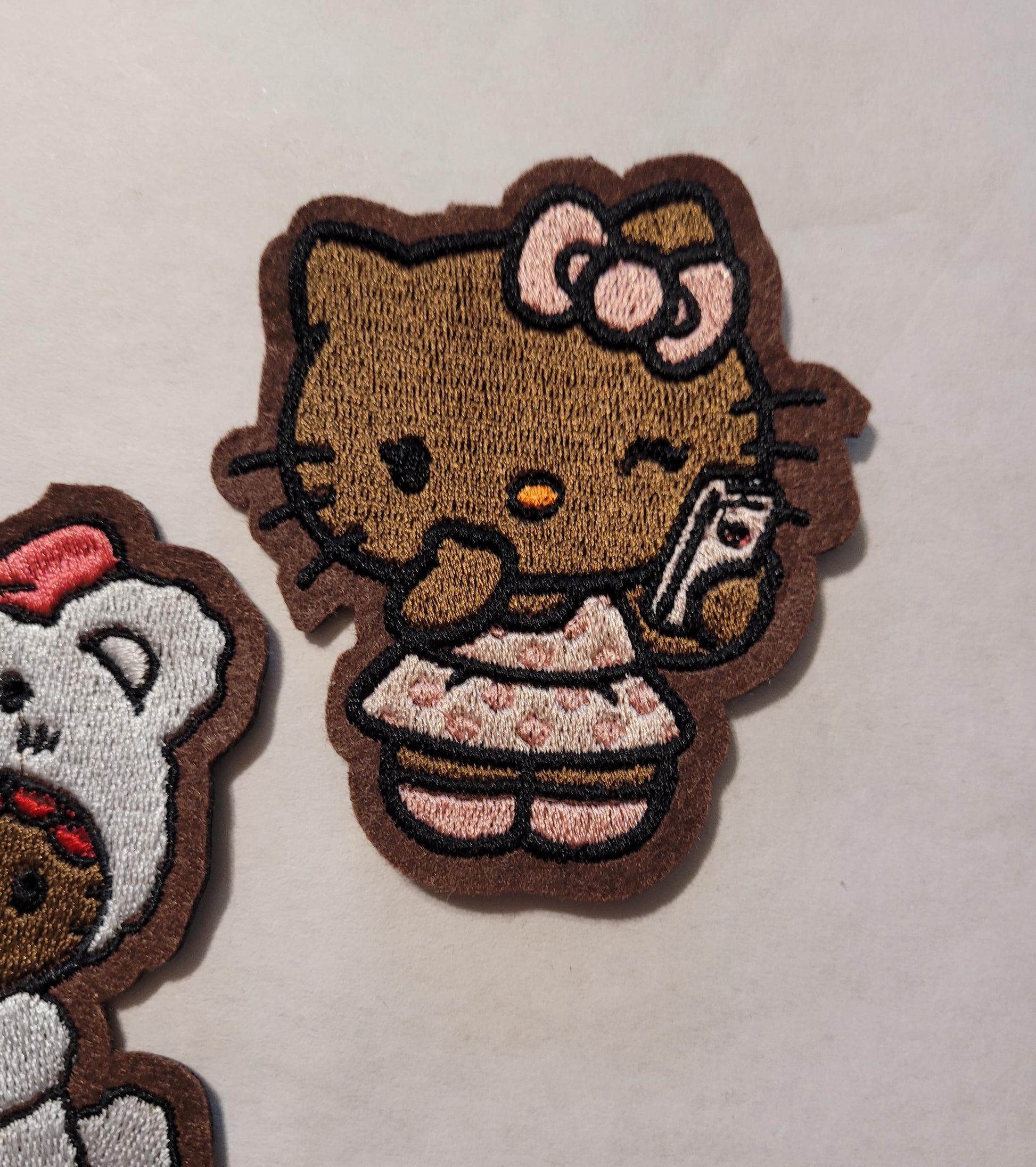 African American H Kitty Patch Iron-On - Embroidered Design, Black H Kitty Patch - Cultural Representation, Melanin, Diverse, Urban,