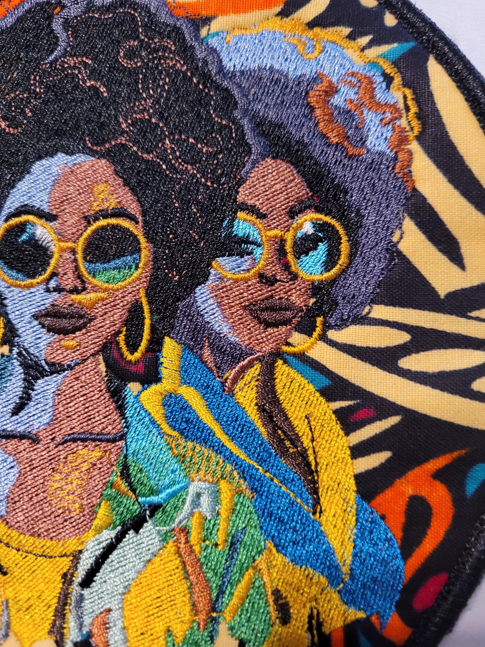 African American Black Sisters Patch, Abstract, Black Girl Magic, Afrocentric Patches, Patches for the Culture