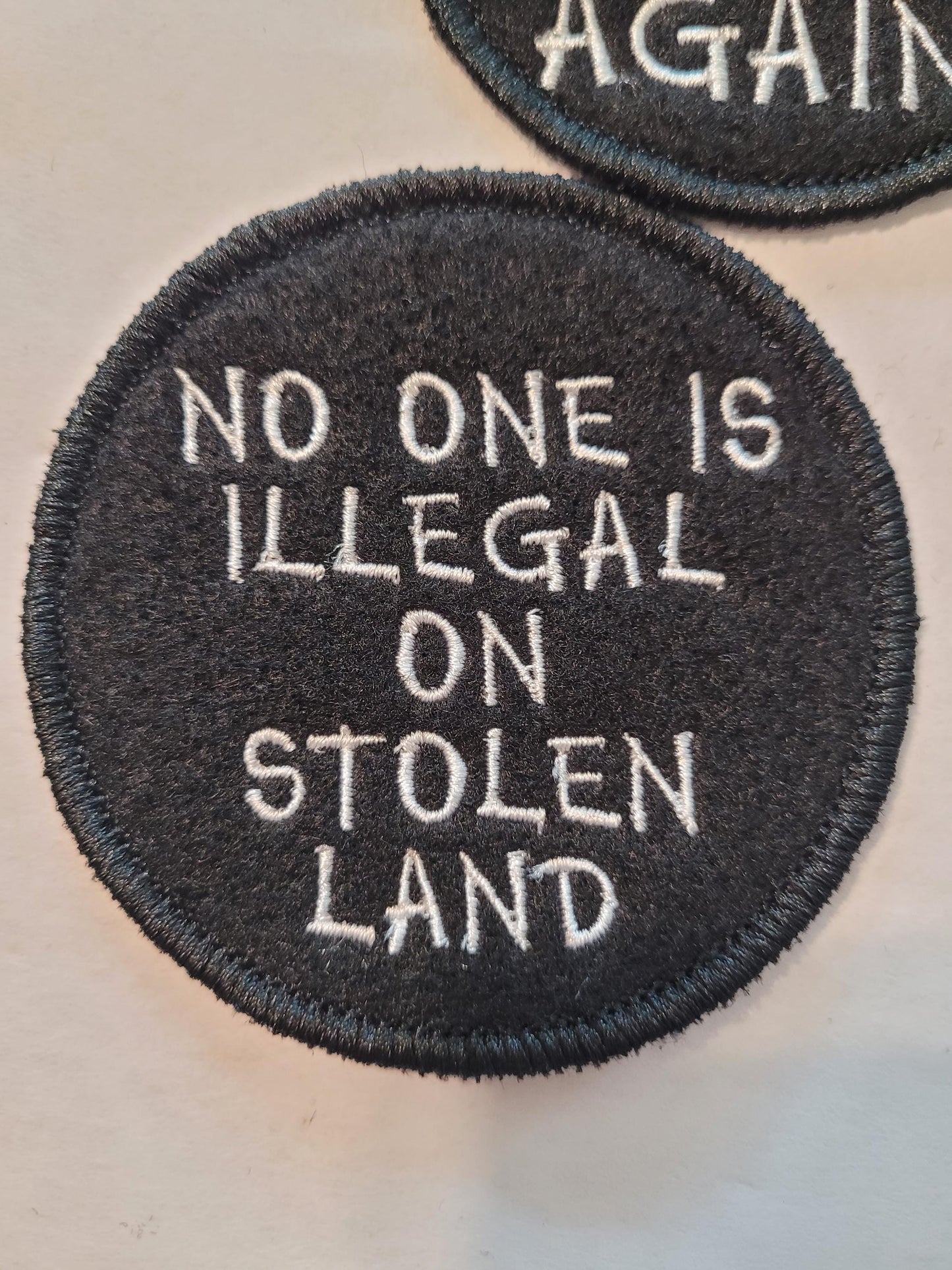 No one is Illegal on Stolen Land, Make Racist Afraid Again, Political Views, Allyship, Indigenous Rights Patches, Anti-Racism Patches